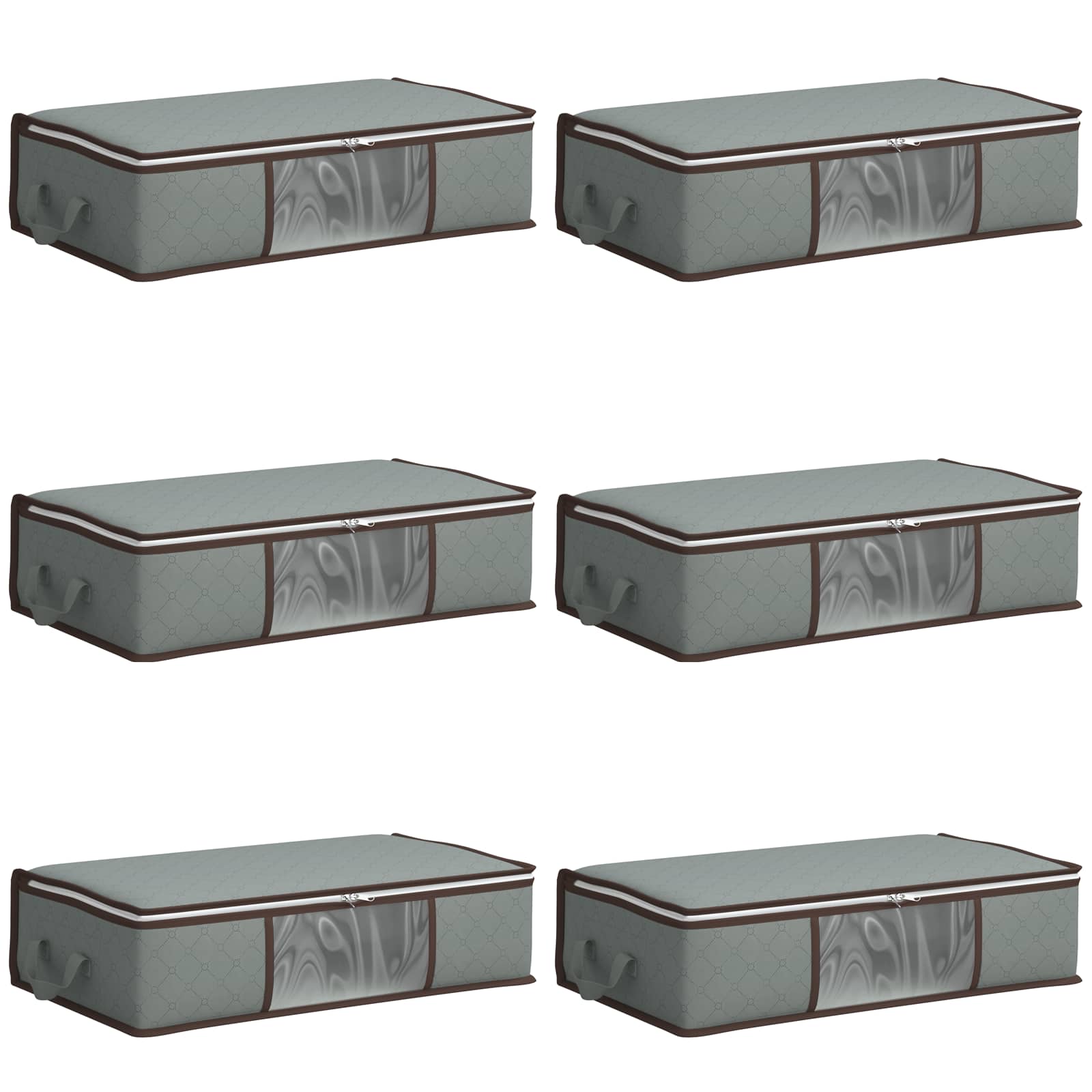 Scatola di stoccaggio con finestra laterale trasparente 6 pz