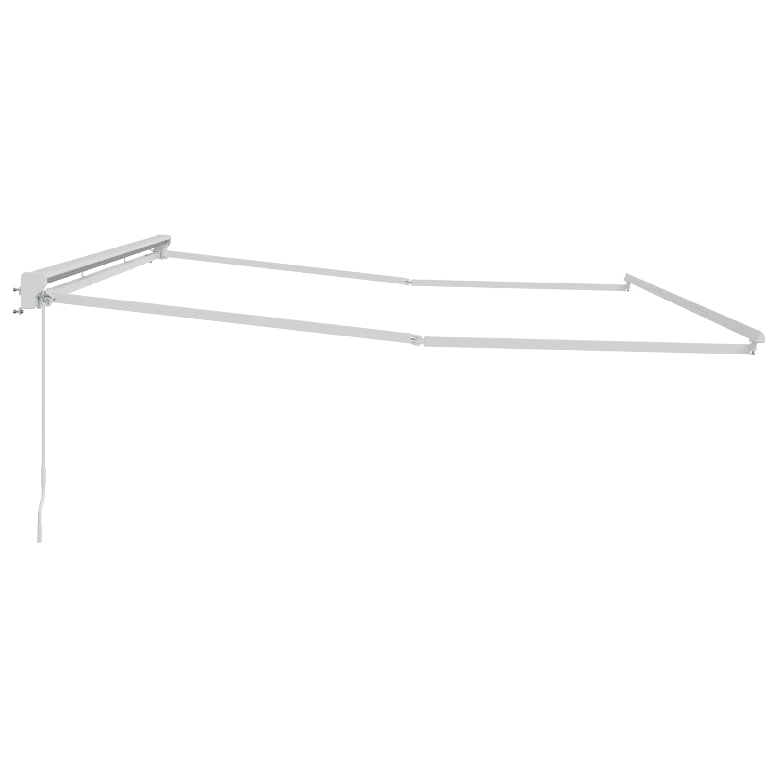 Telaio di tenda manuale Regolabile Bianco 4 × 3 m Acciaio