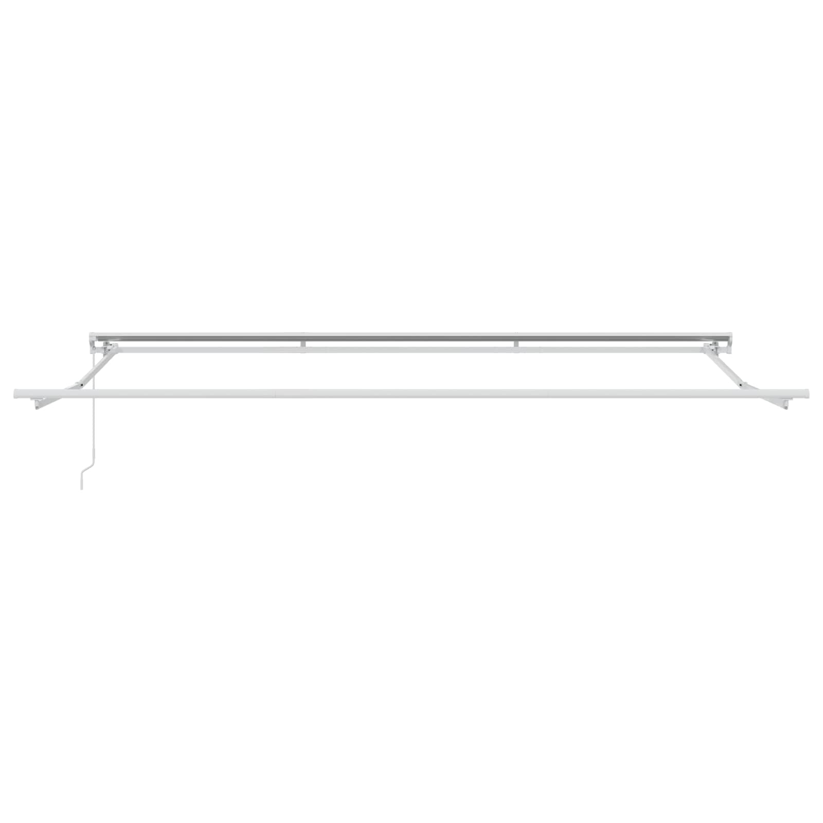 Telaio di tenda manuale Regolabile Bianco 4,5 × 3,5 m Acciaio
