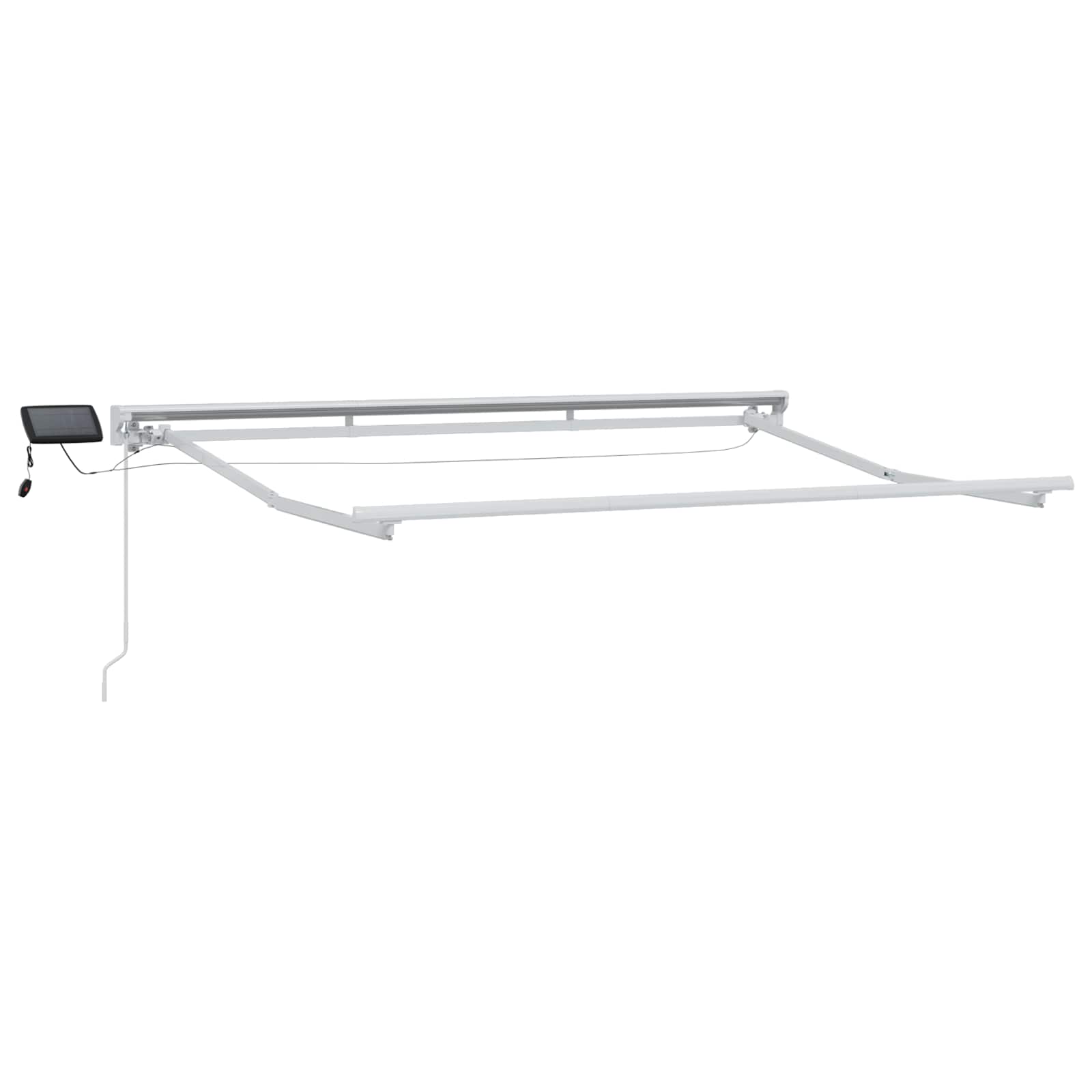 Cornice per Tenda Manuale con LED Bianco 3 x 2 m Alluminio
