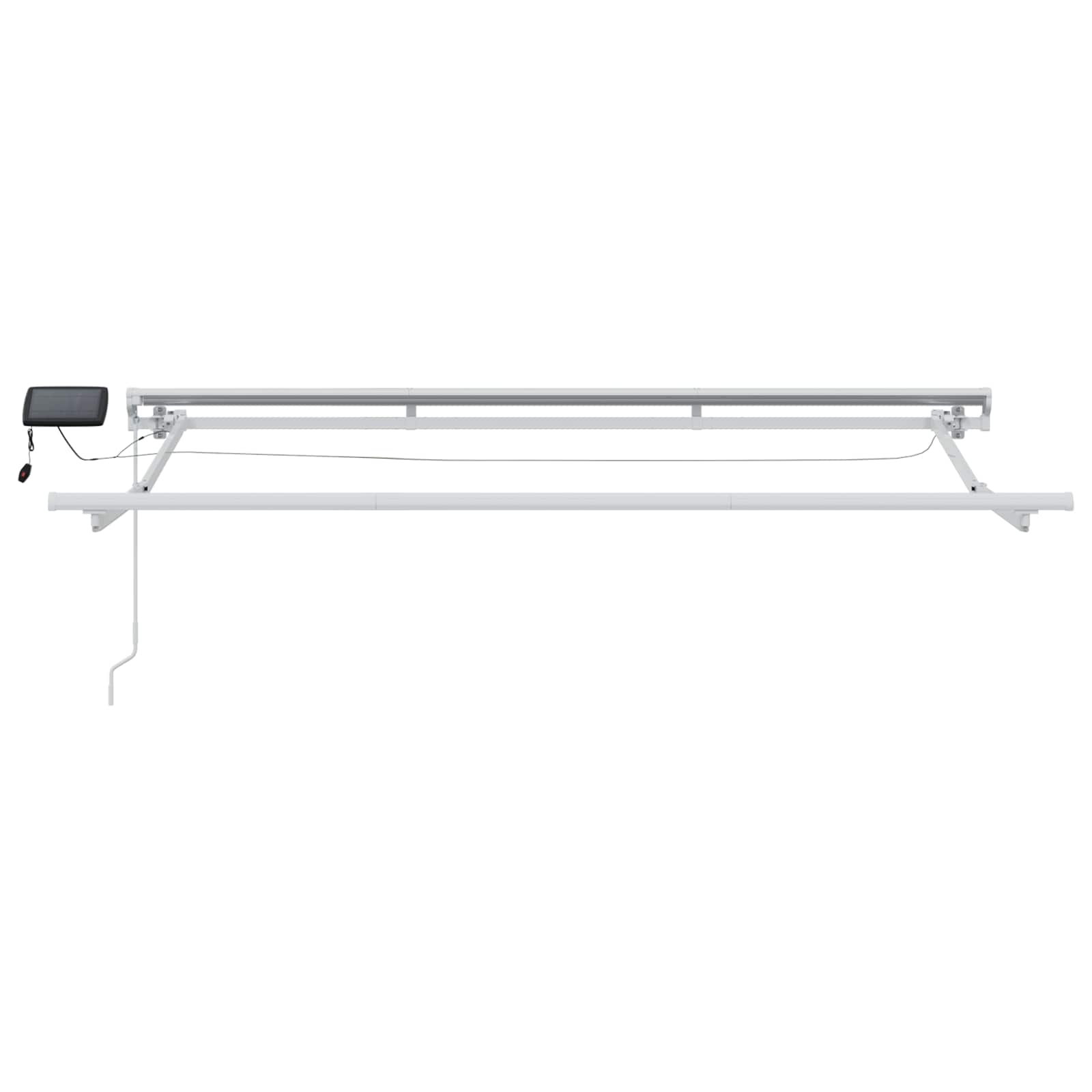 Cornice per Tenda Manuale con LED Bianco 3,5 x 2 m Alluminio