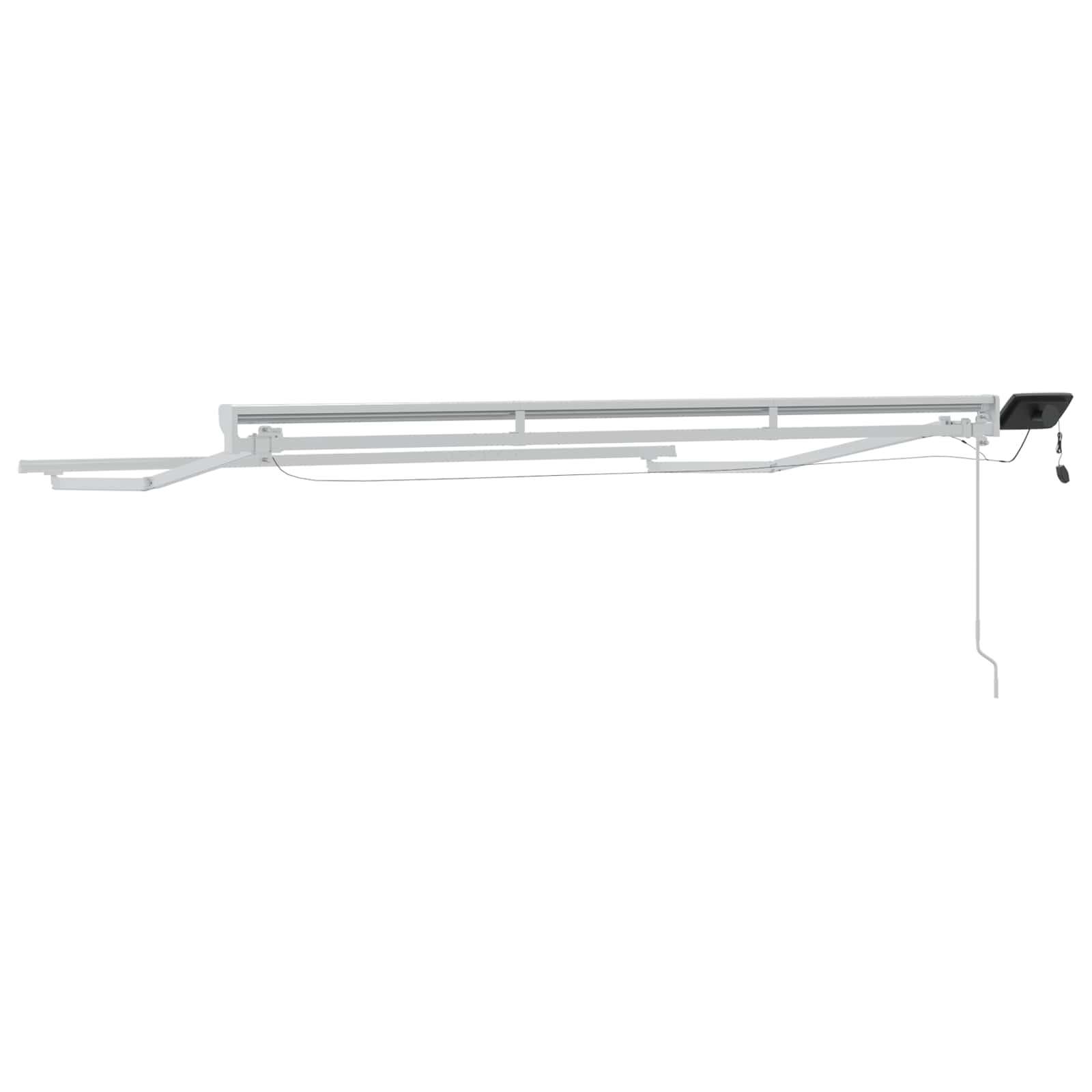 Cornice per Tenda Manuale con LED Bianco 3,5 x 2 m Alluminio