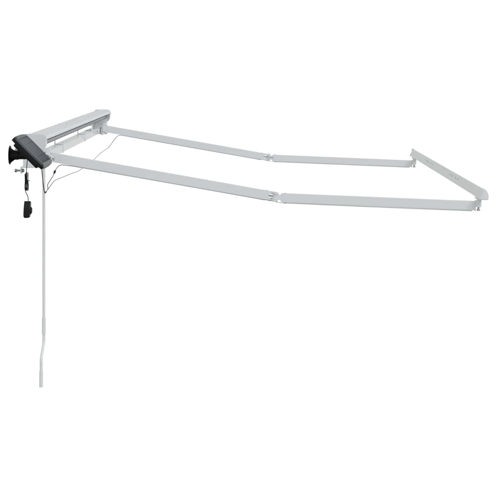 Cornice per Tenda Manuale con LED Bianco 3 x 2,5 m Alluminio