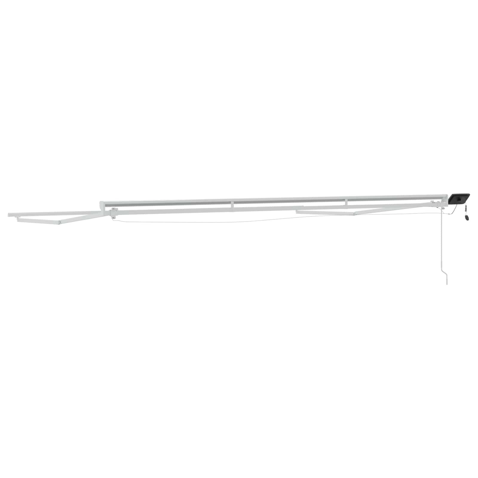 Cornice per Tenda Manuale con LED Bianco 4 × 3 m Alluminio