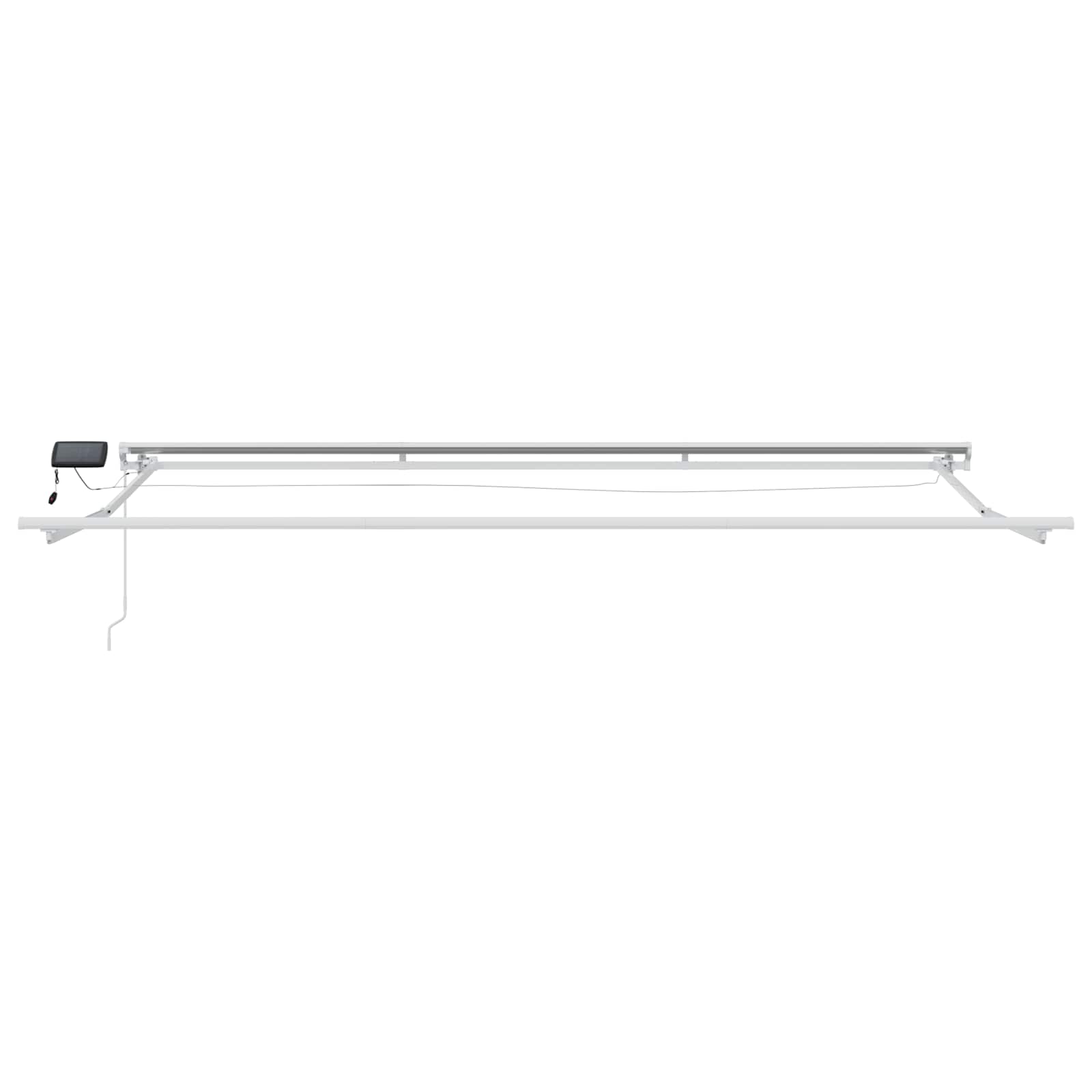 Cornice per Tenda Manuale con LED Bianco 4,5 × 3 m Alluminio