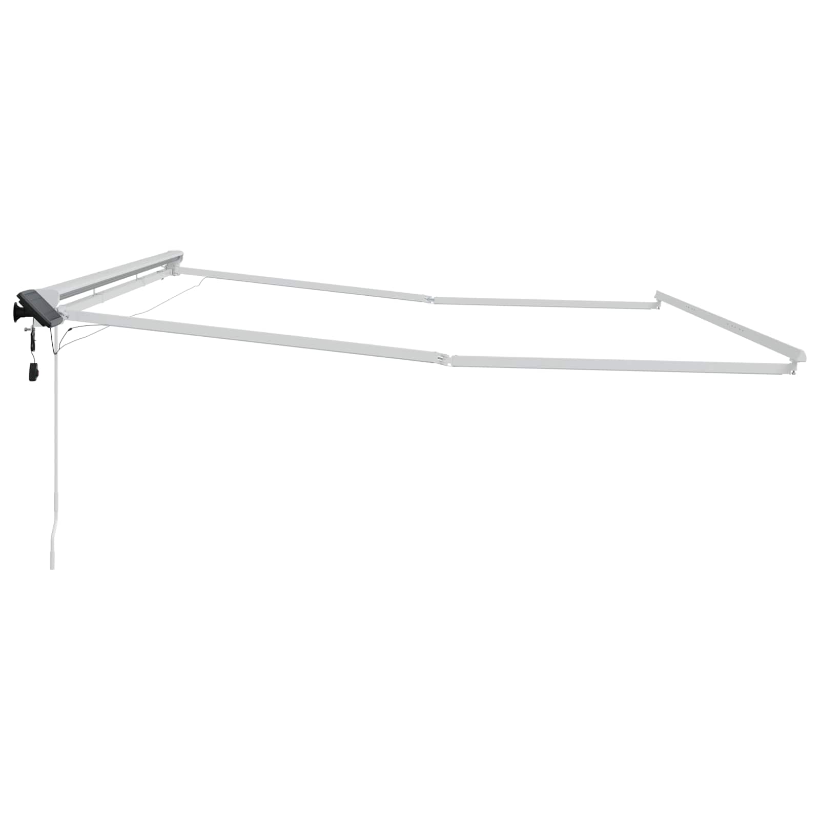 Cornice per Tenda Manuale con LED Bianco 4,5 × 3 m Alluminio