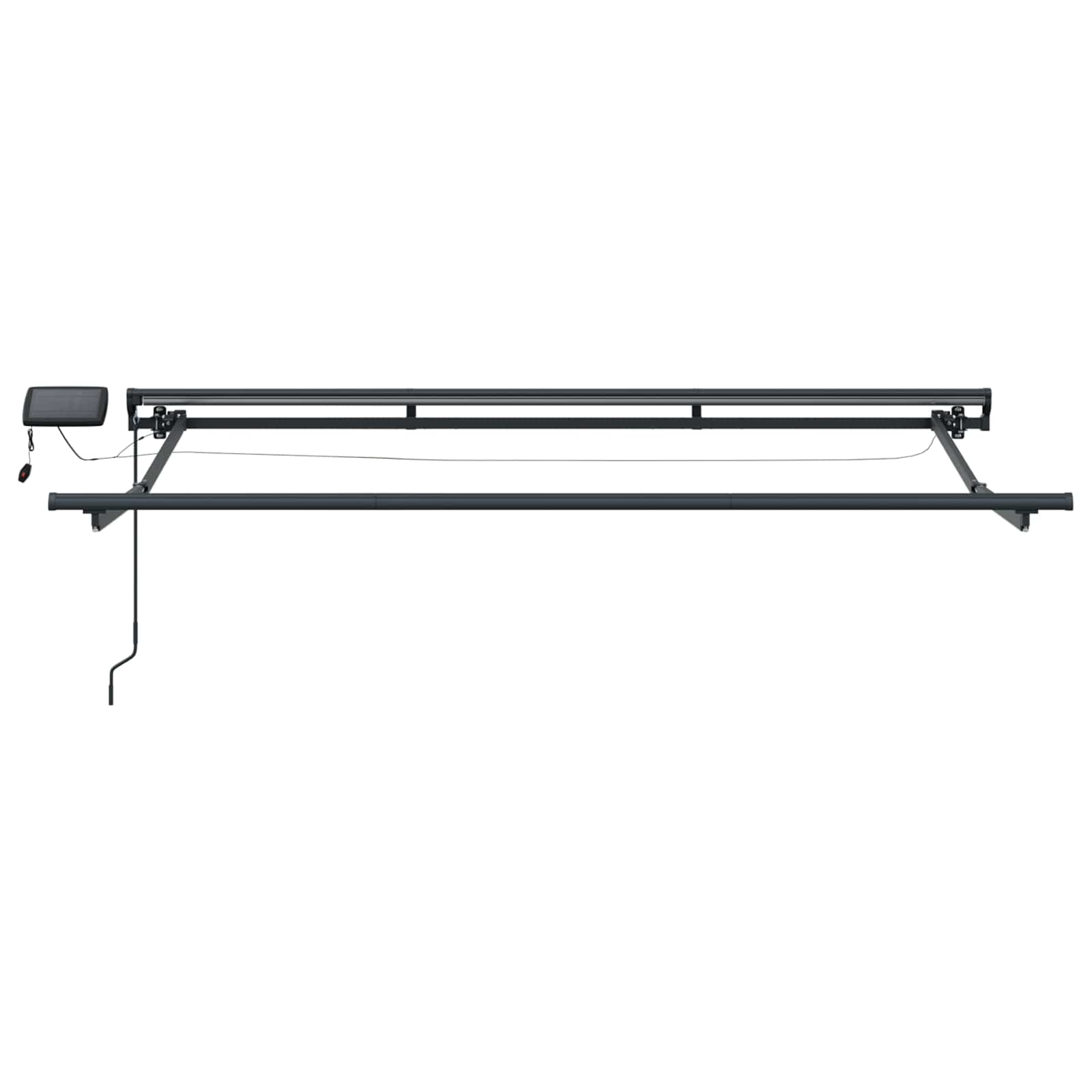 Cornice per Tenda Manuale con LED Antracite 3 x 2,5 m Alluminio