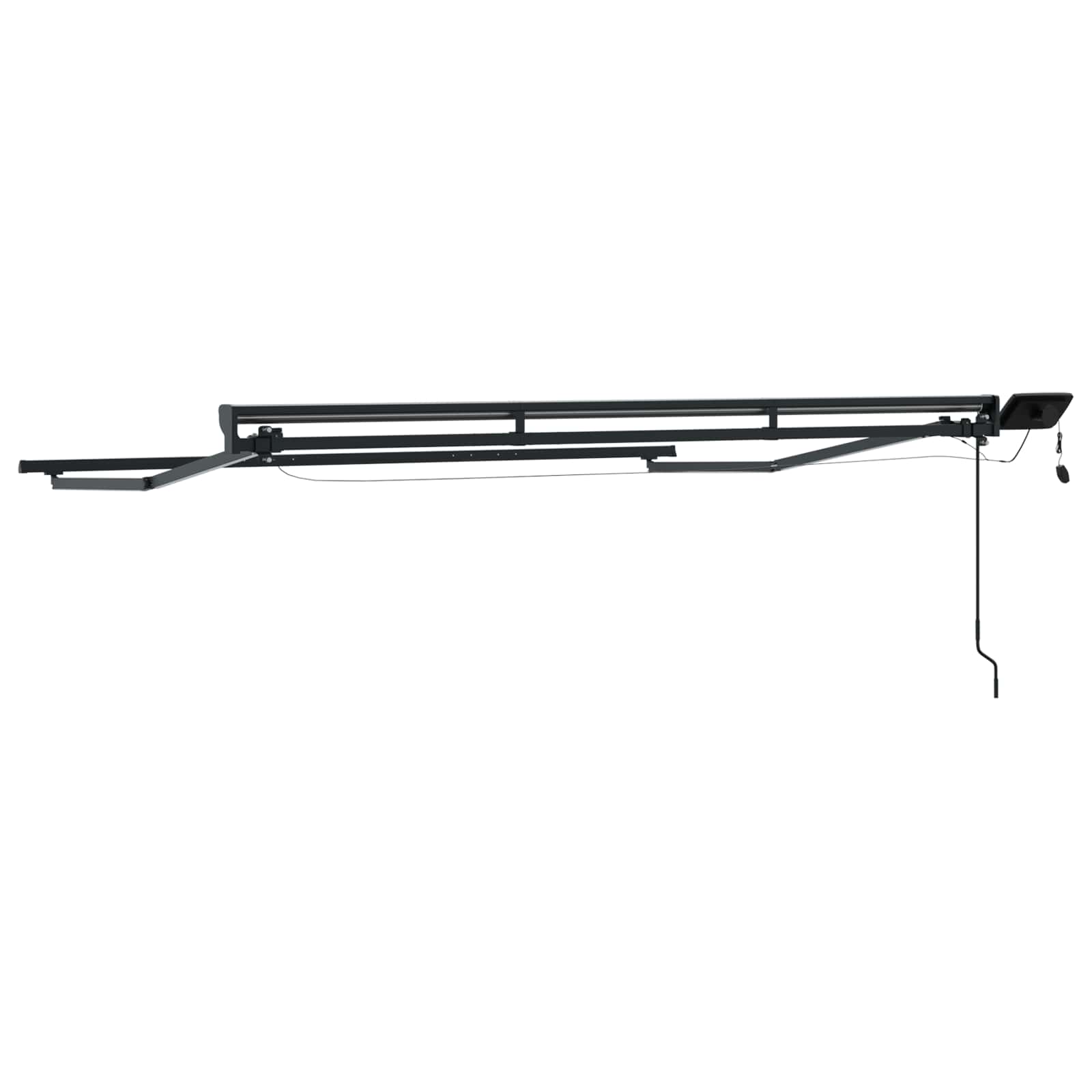 Cornice per Tenda Manuale con LED Antracite 3 x 2,5 m Alluminio