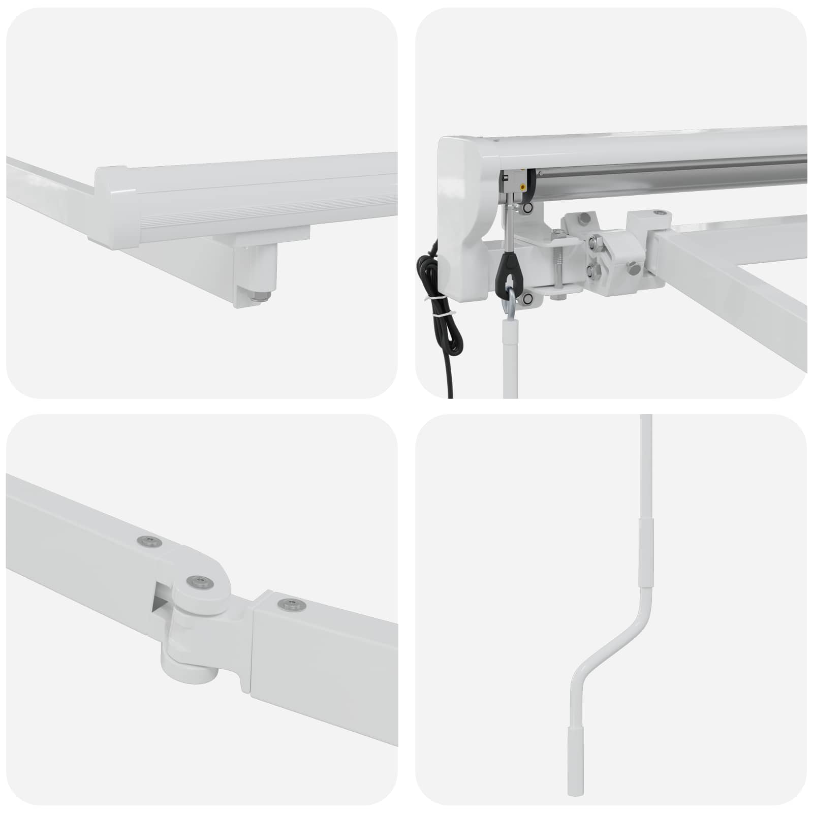 Struttura della tenda elettrica retrattile Bianco 3,5 x 2,5 m
