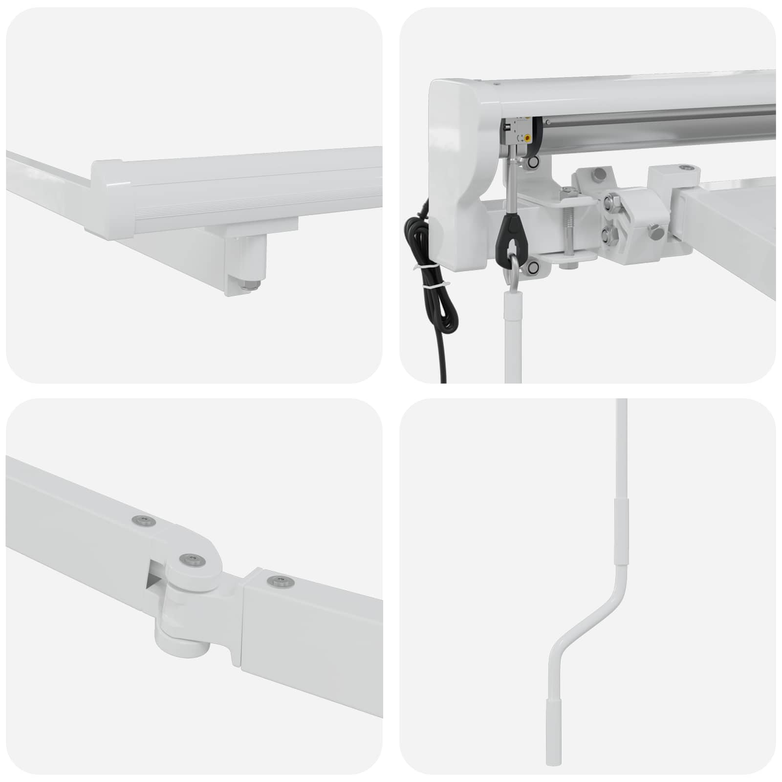 Struttura della tenda elettrica retrattile Bianco 5 x 3 m