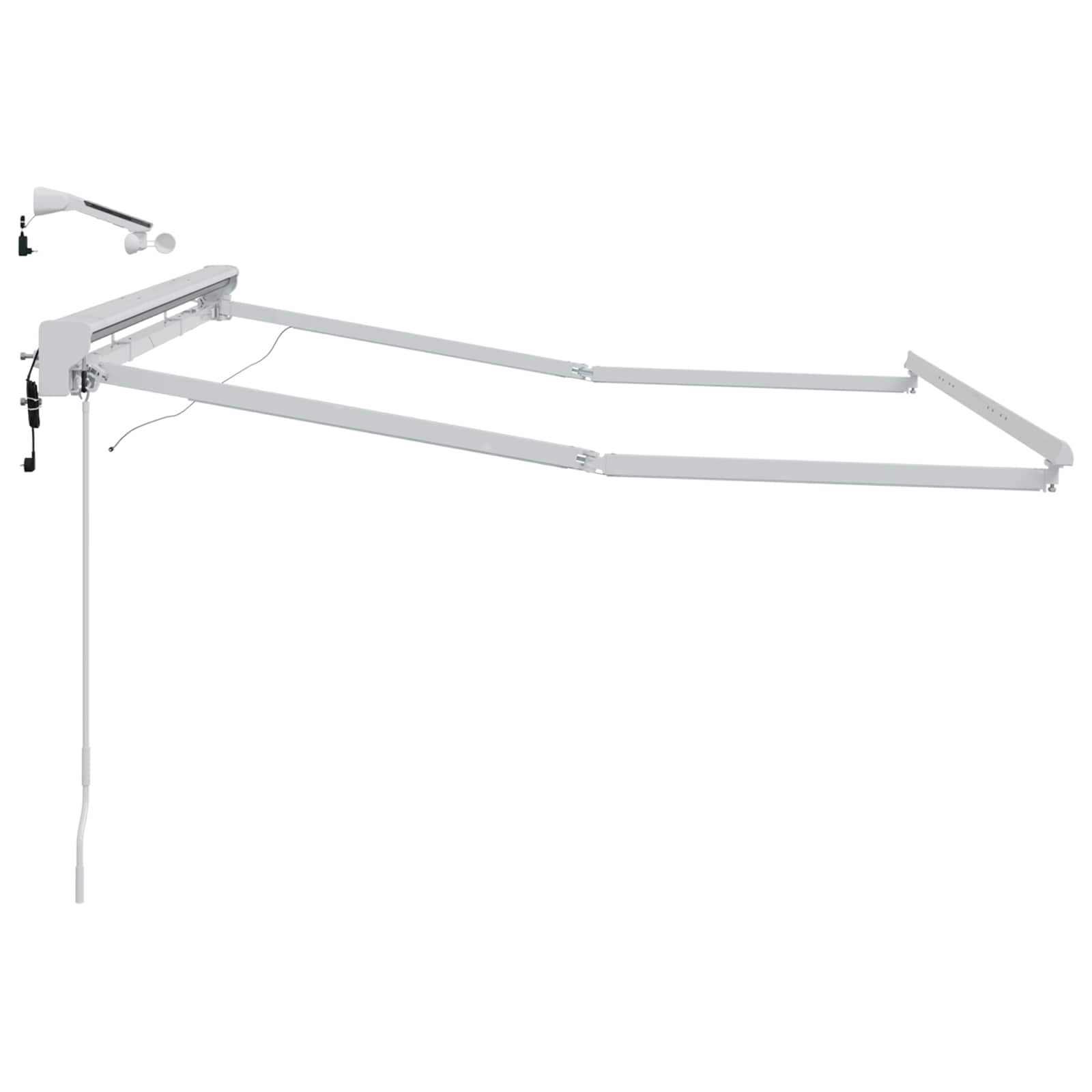 Telaio tenda elettrica con LED Bianco 2,5 x 2 m Alluminio