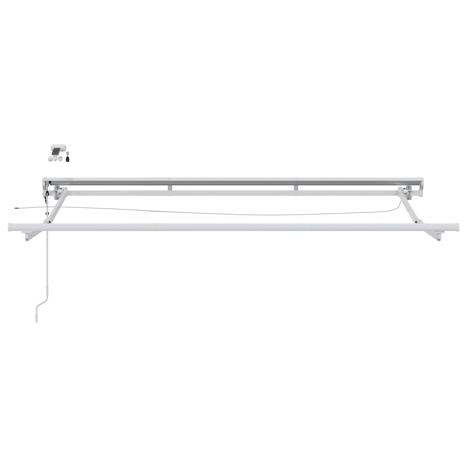Telaio tenda elettrica con LED Bianco 3,5 x 2 m Alluminio