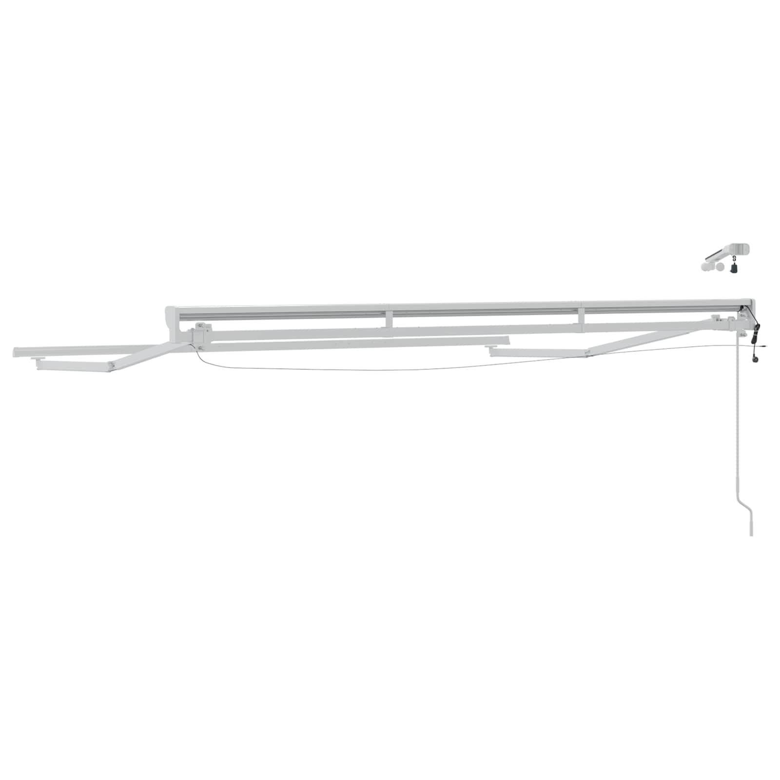 Telaio tenda elettrica con LED Bianco 3,5 x 2 m Alluminio
