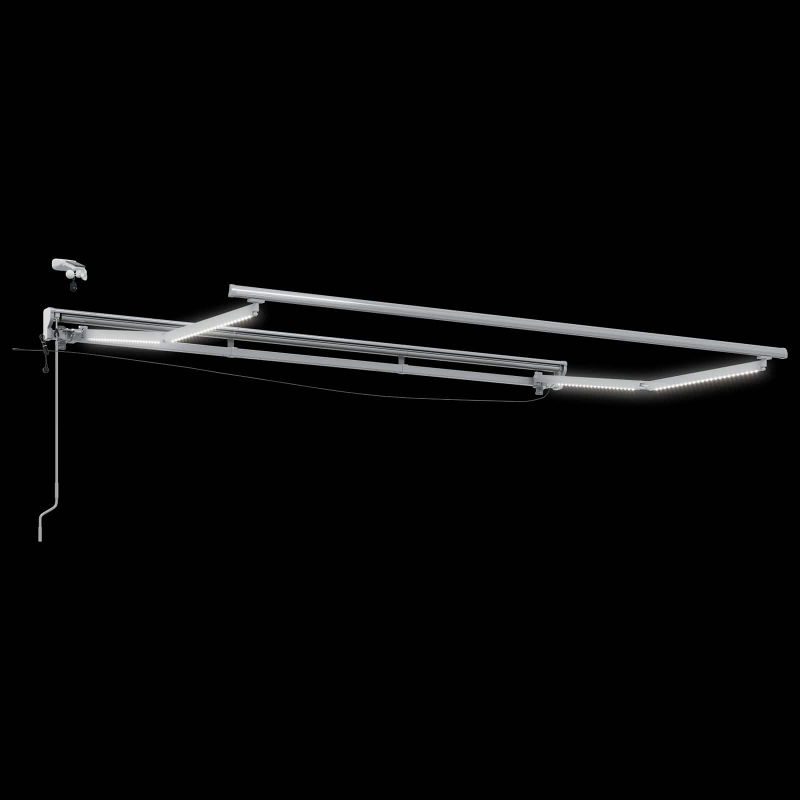 Telaio tenda elettrica con LED Bianco 3,5 x 2,5 m Alluminio