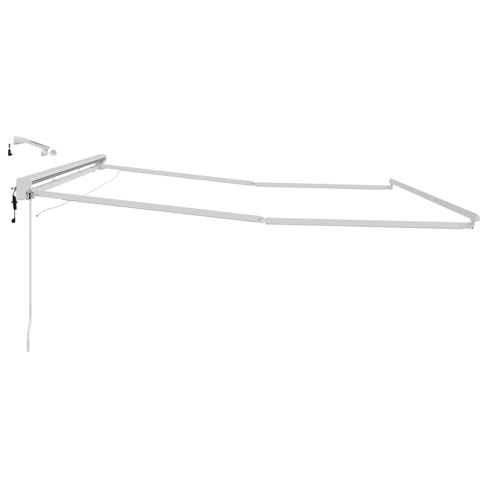 Telaio tenda elettrica con LED Bianco 4,5 × 3 m Alluminio