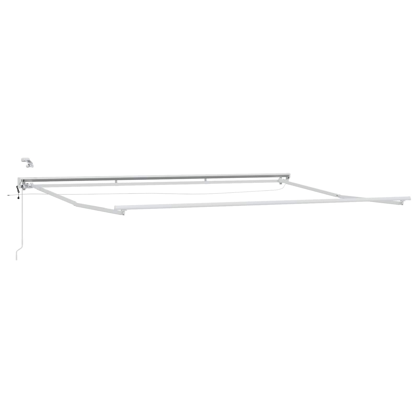 Telaio tenda elettrica con LED Bianco 5 × 3,5 m Alluminio
