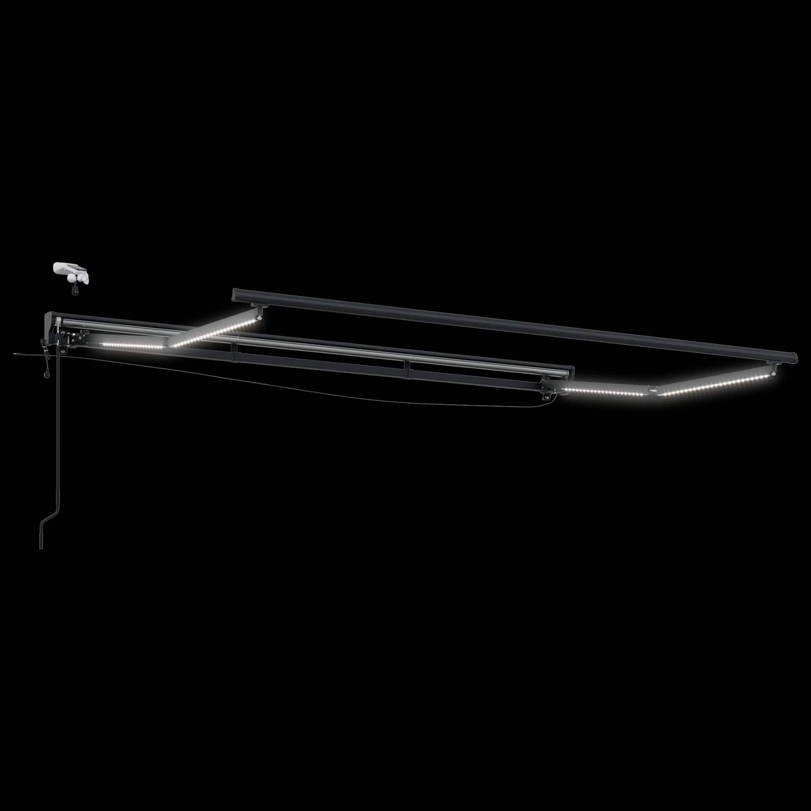 Telaio tenda elettrica con LED Antracite 3,5 x 2 m Alluminio