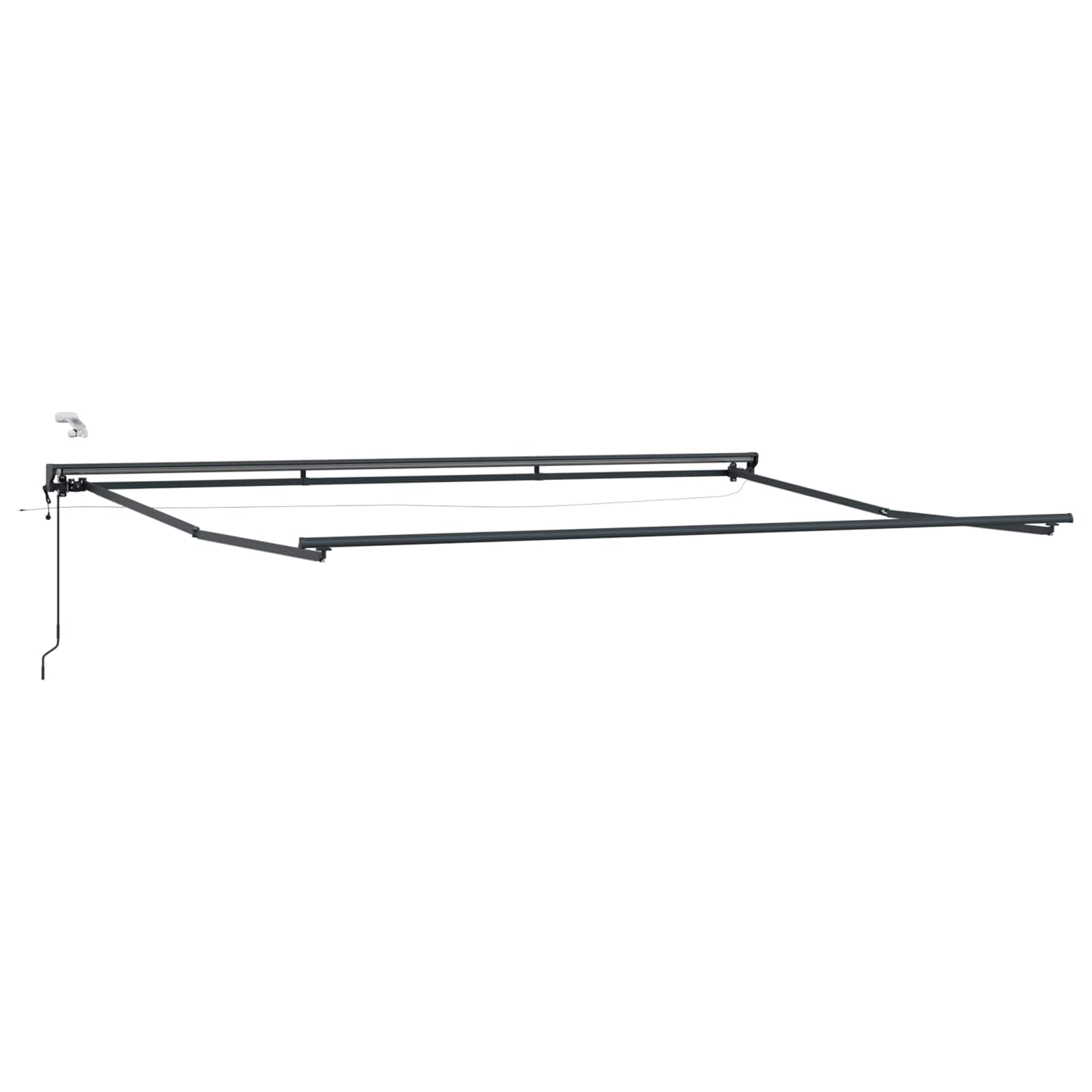 Telaio tenda elettrica con LED Antracite 4 x 2 m Alluminio