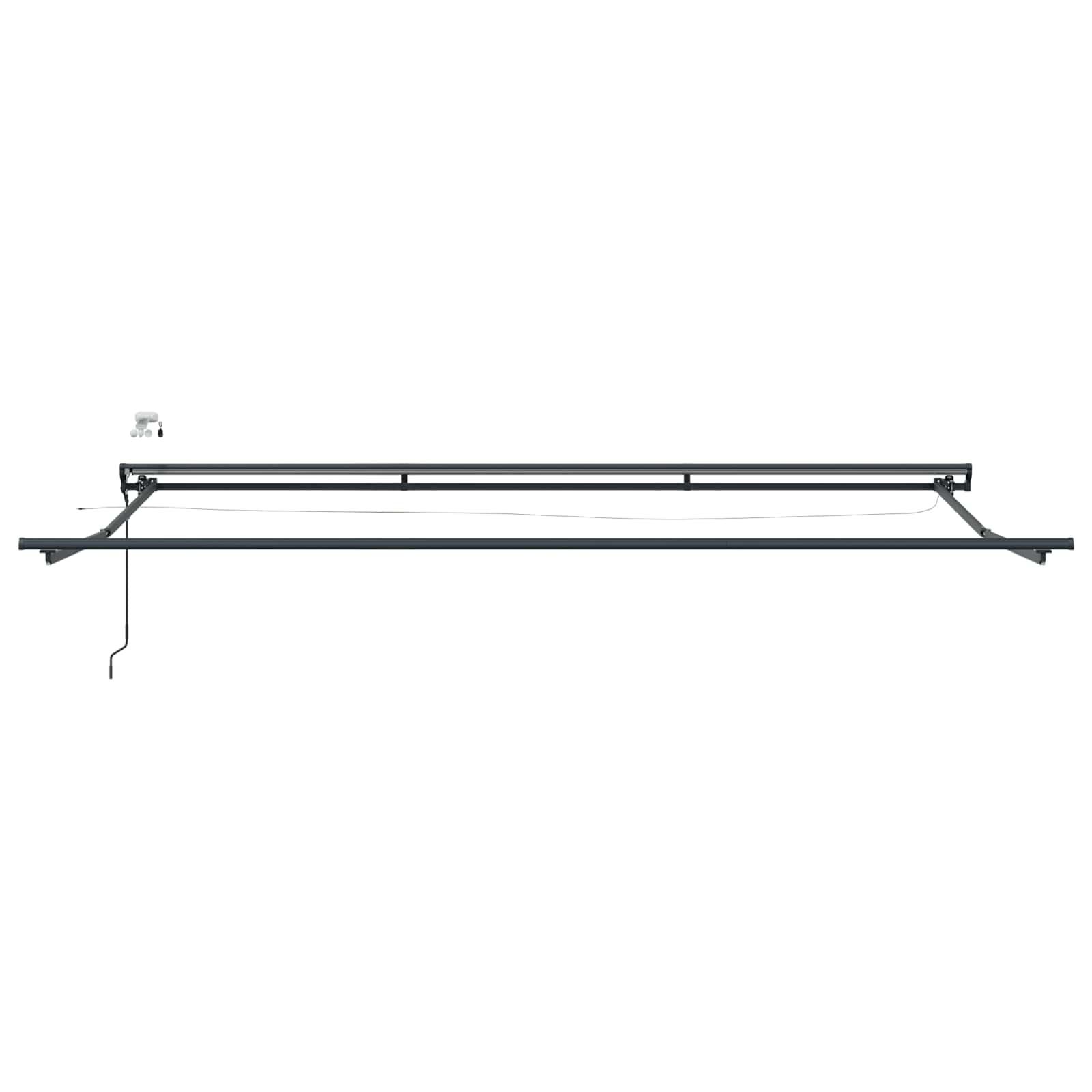 Telaio tenda elettrica con LED Antracite 4 x 2 m Alluminio
