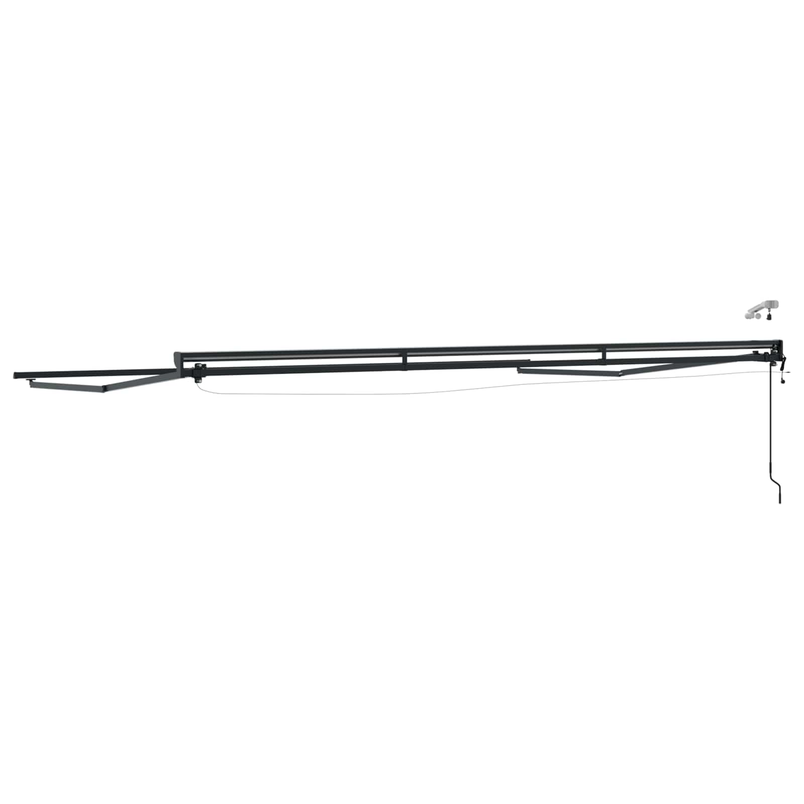 Telaio tenda elettrica con LED Antracite 4 x 2 m Alluminio
