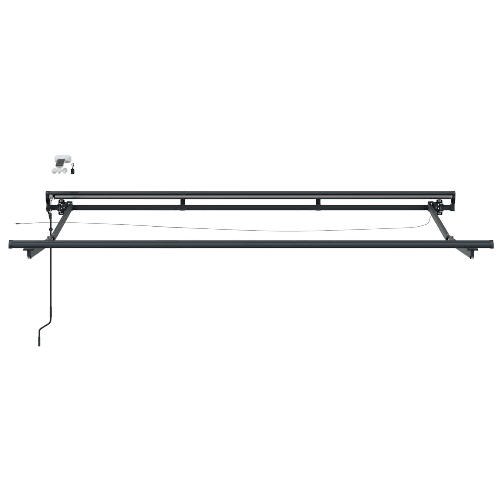Telaio tenda elettrica con LED Antracite 3 x 2,5 m Alluminio