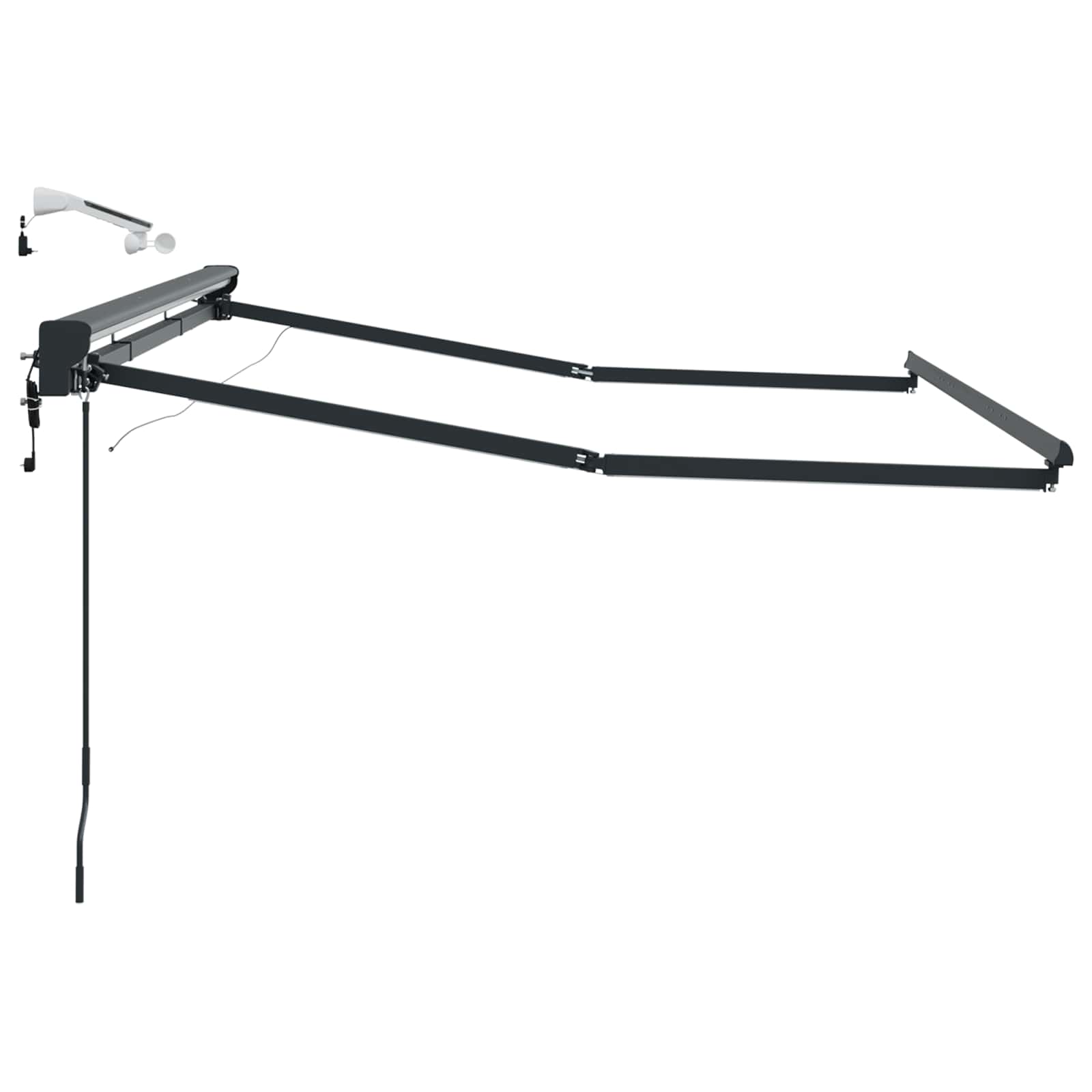 Telaio tenda elettrica con LED Antracite 3 x 2,5 m Alluminio