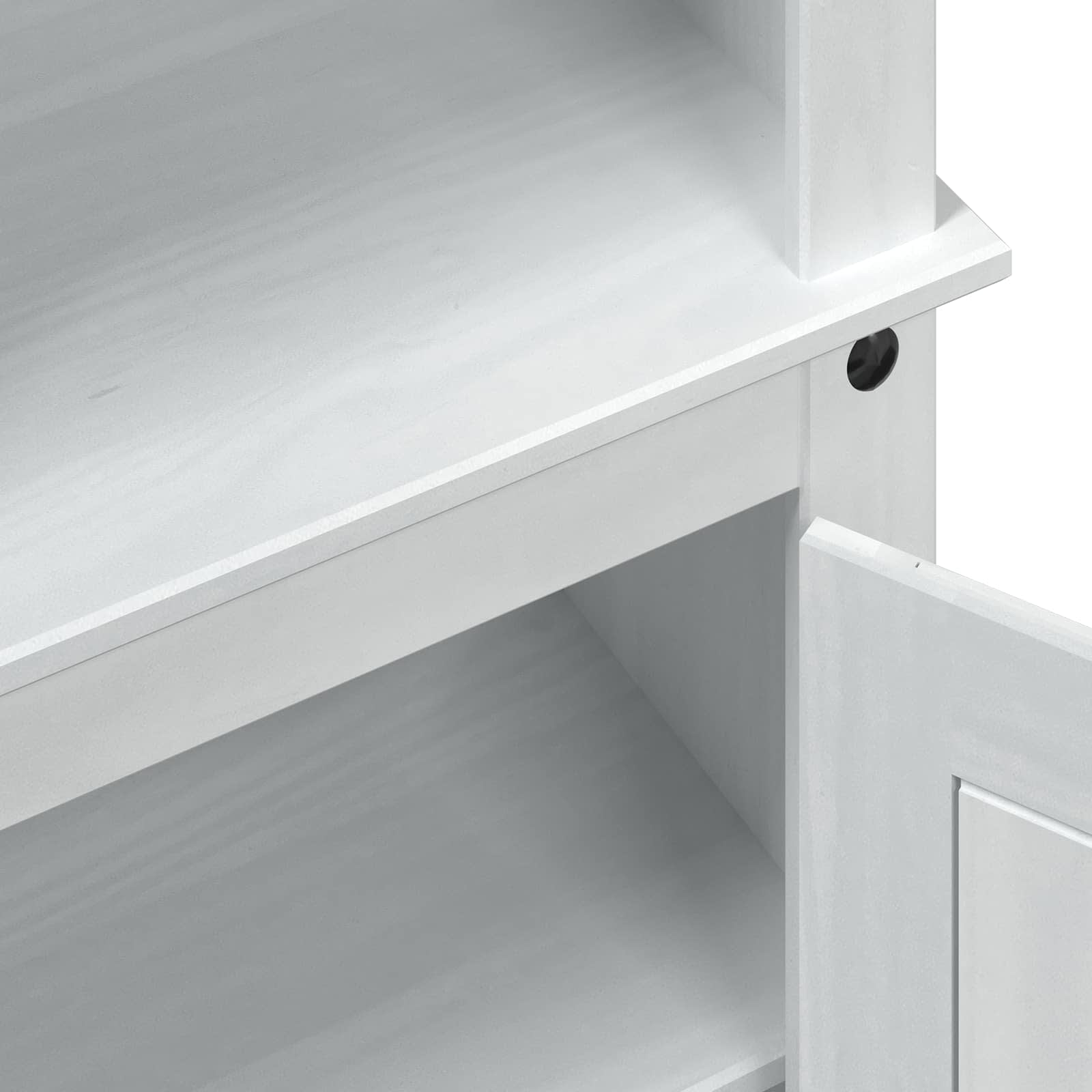 Mobile per scarpe Bianco 86 x 38,5 x 108 cm Pino massello