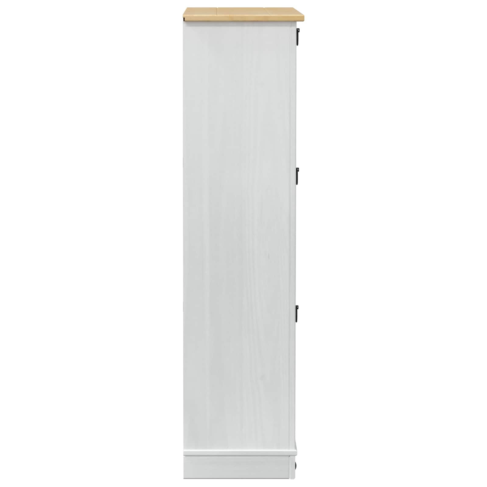 Mobile per scarpe Corona Bianco 99 x 32 x 122 cm Pino massello