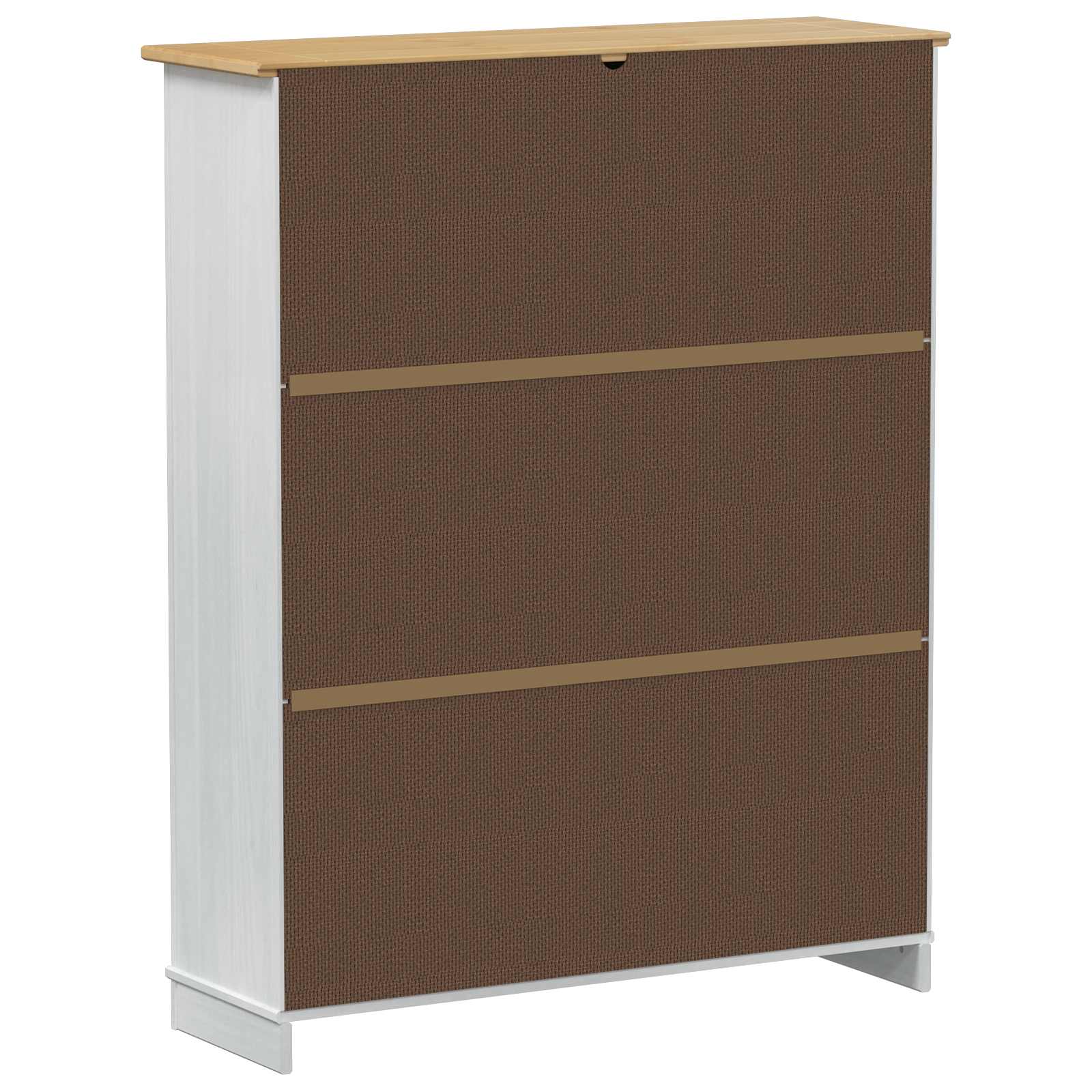 Mobile per scarpe Corona Bianco 99 x 32 x 122 cm Pino massello