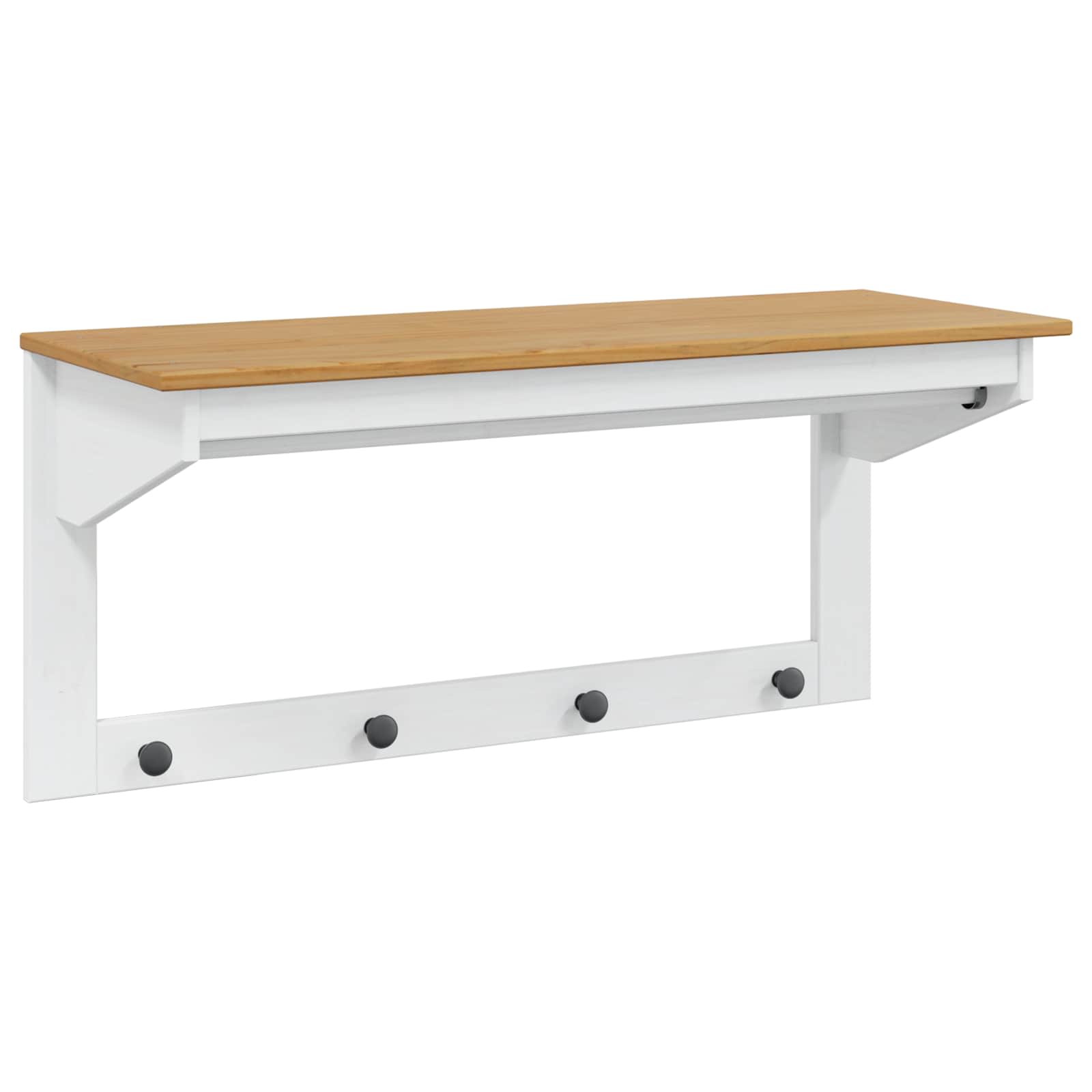 Appendiabiti HILL Bianco e marrone miele 90 x 35 x 41,5 cm