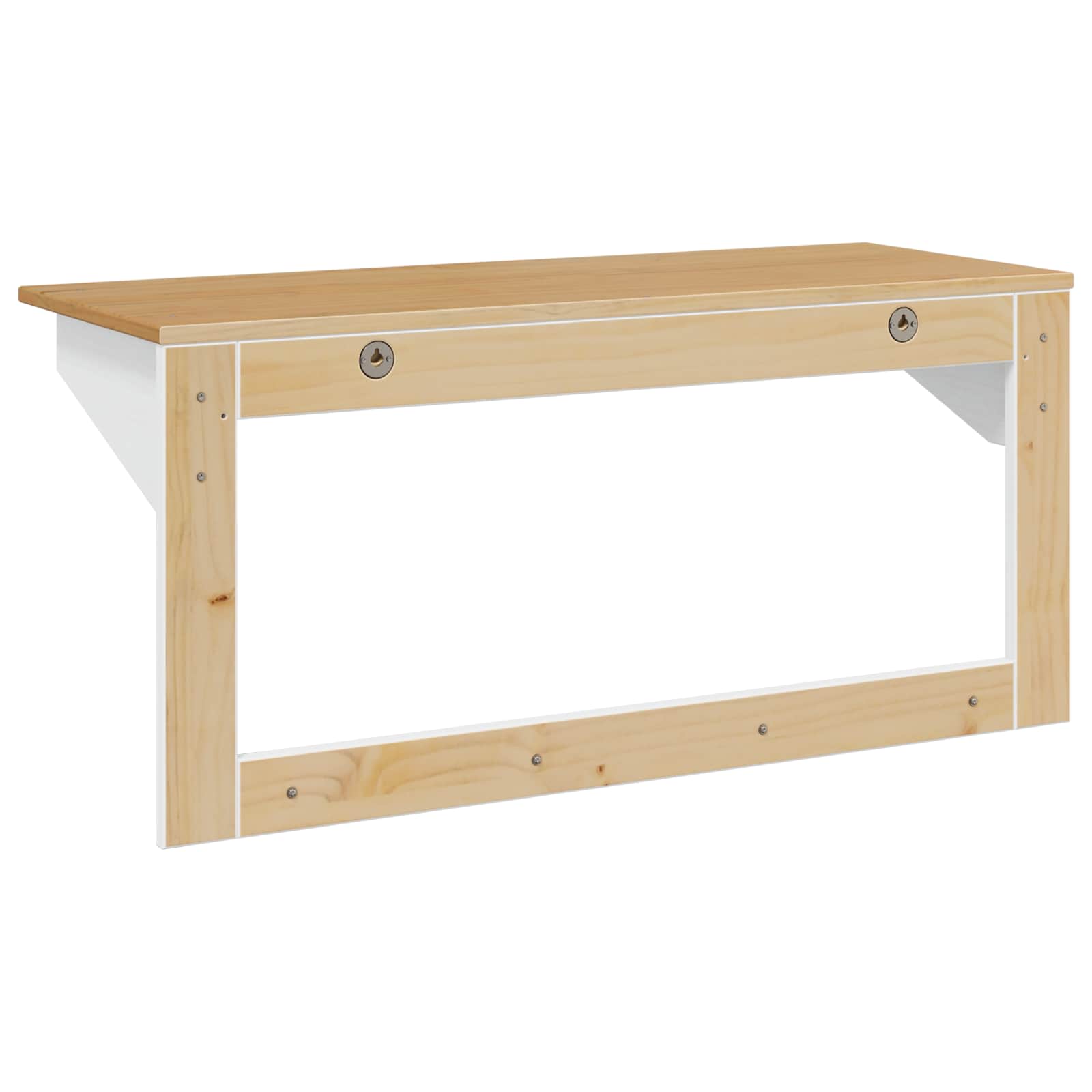 Appendiabiti HILL Bianco e marrone miele 90 x 35 x 41,5 cm