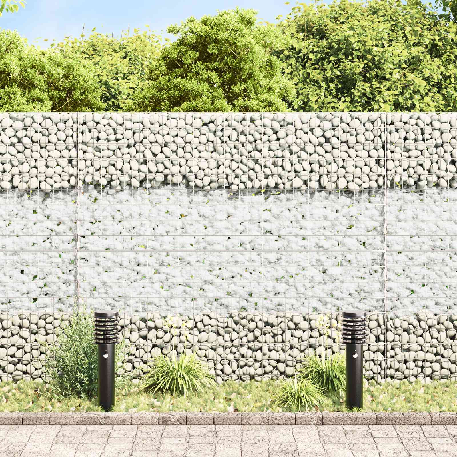 Sassi da Giardino Bianco 12 cm Vetro