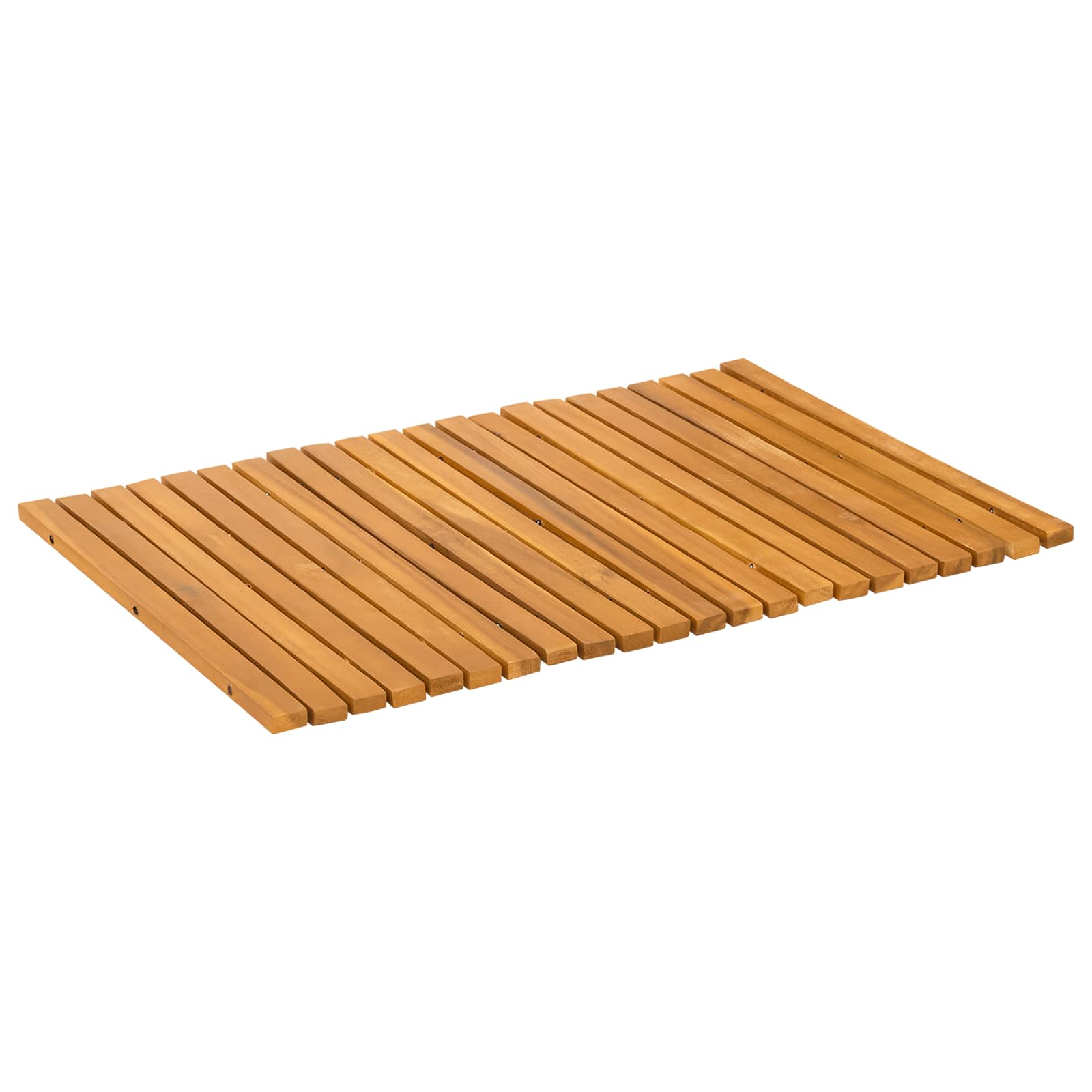 Tappeto da bagno Naturale 60 x 40 cm Legno di Acacia Massello