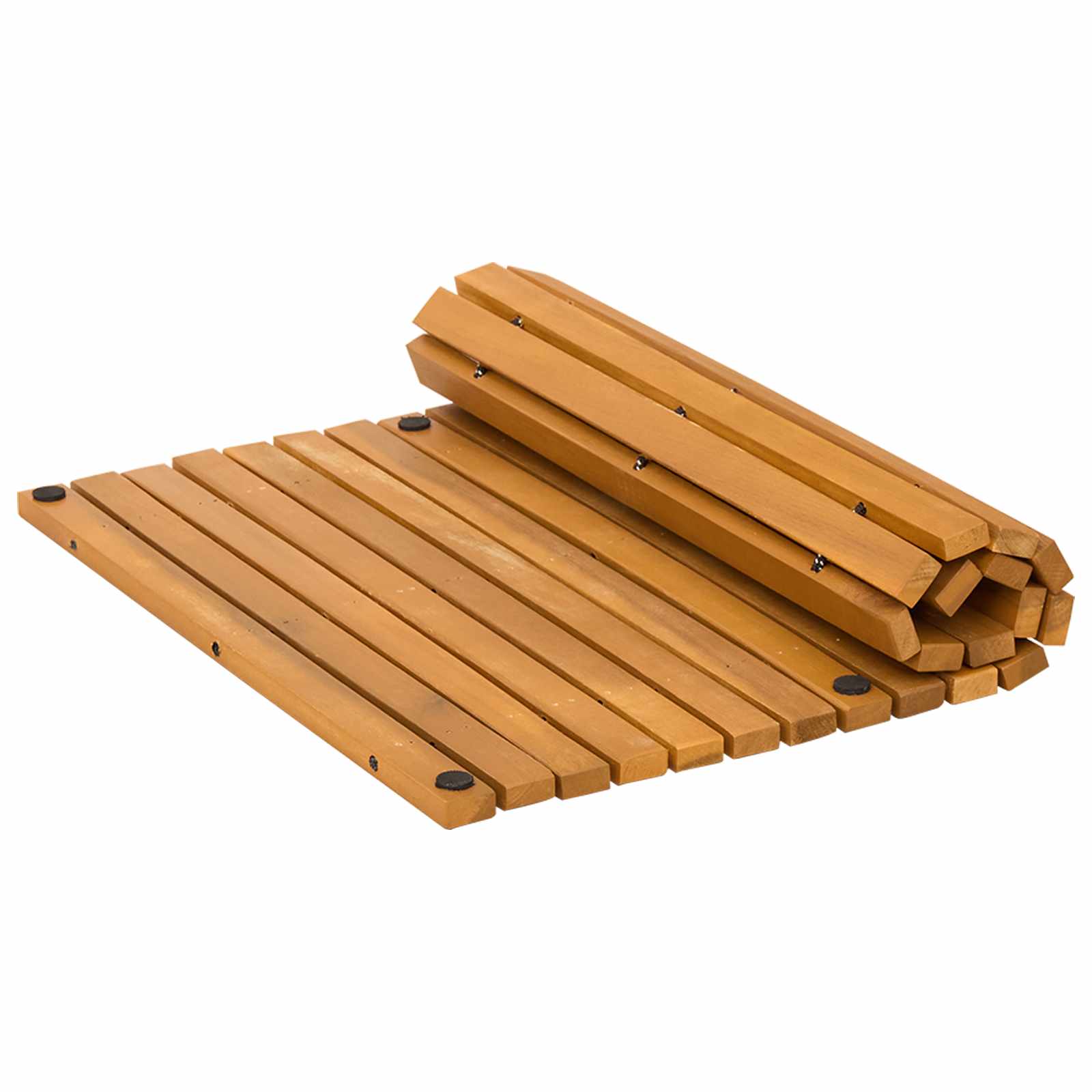 Tappeto da bagno Naturale 60 x 40 cm Legno di Acacia Massello