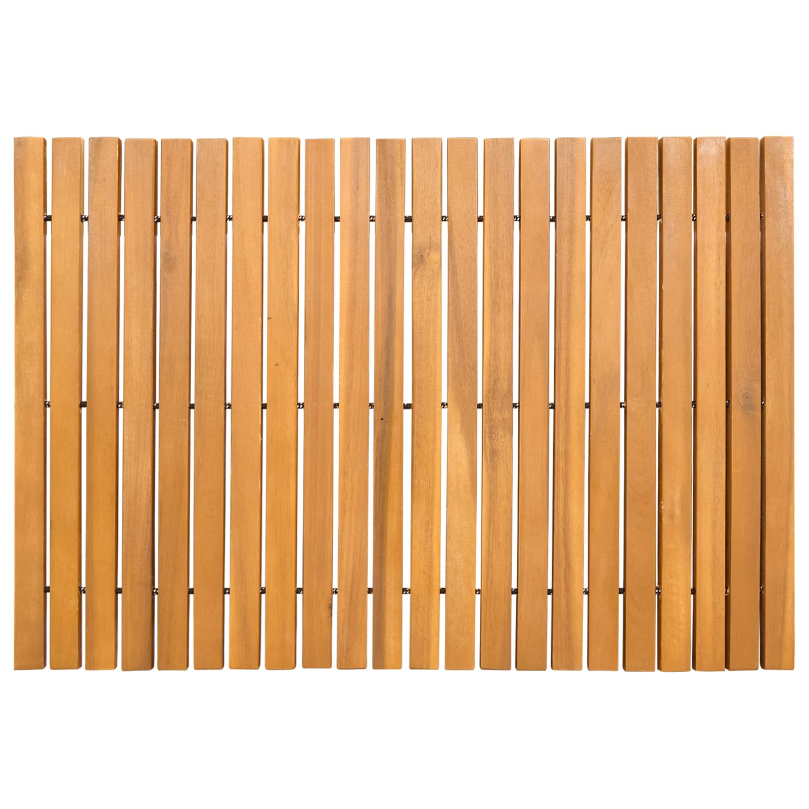 Tappeto da bagno Naturale 60 x 40 cm Legno di Acacia Massello