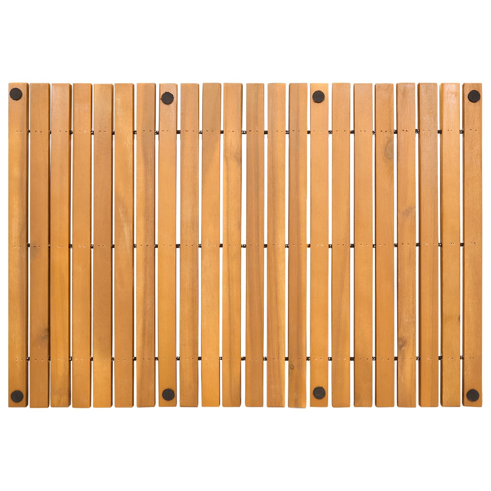 Tappeto da bagno Naturale 60 x 40 cm Legno di Acacia Massello