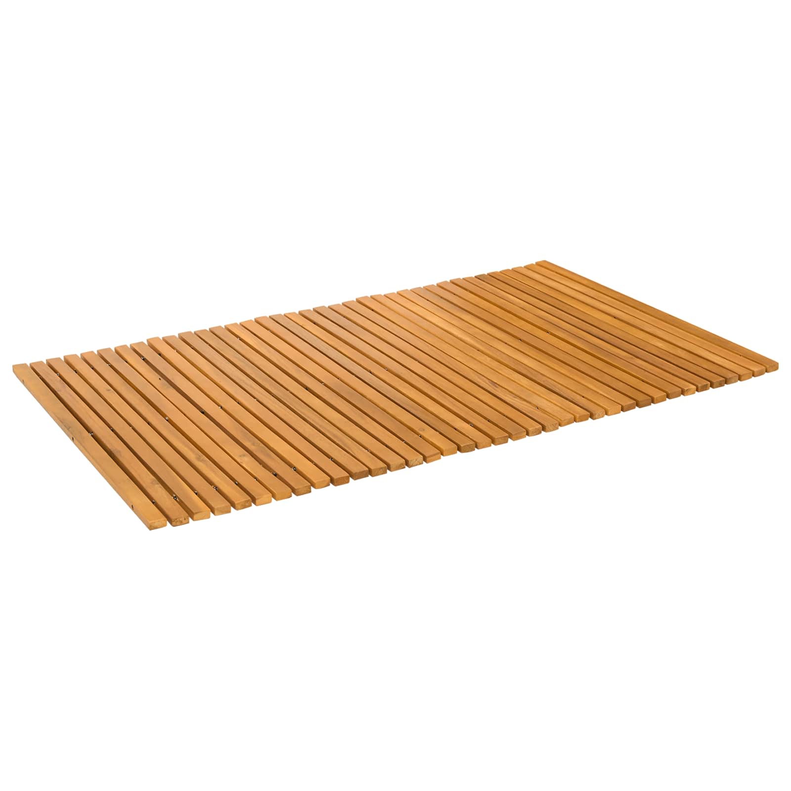 Tappeto da bagno Naturale 100 x 60 cm Legno di Acacia Massello