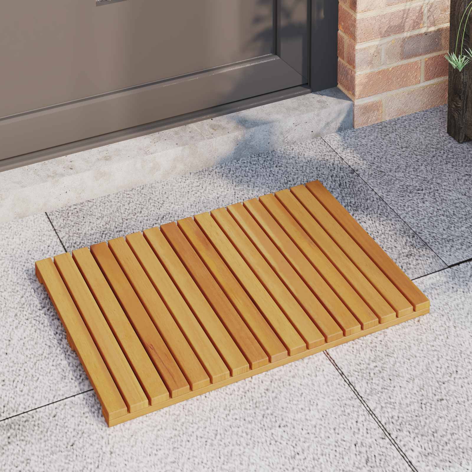 Tappeto da bagno 2 pz Naturale 60 x 40 cm