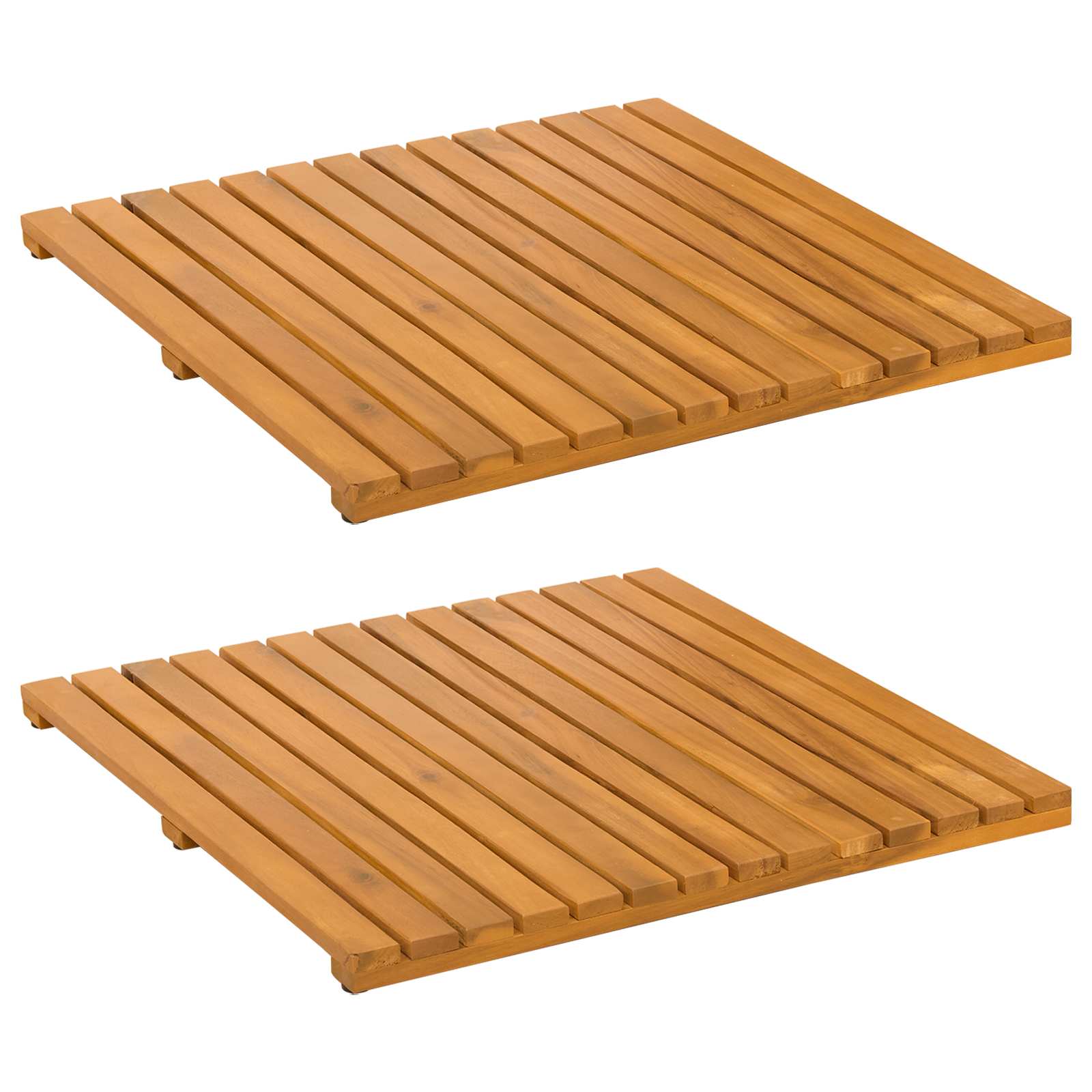 Tappeto da bagno 2 pz Naturale 50 x 50 cm