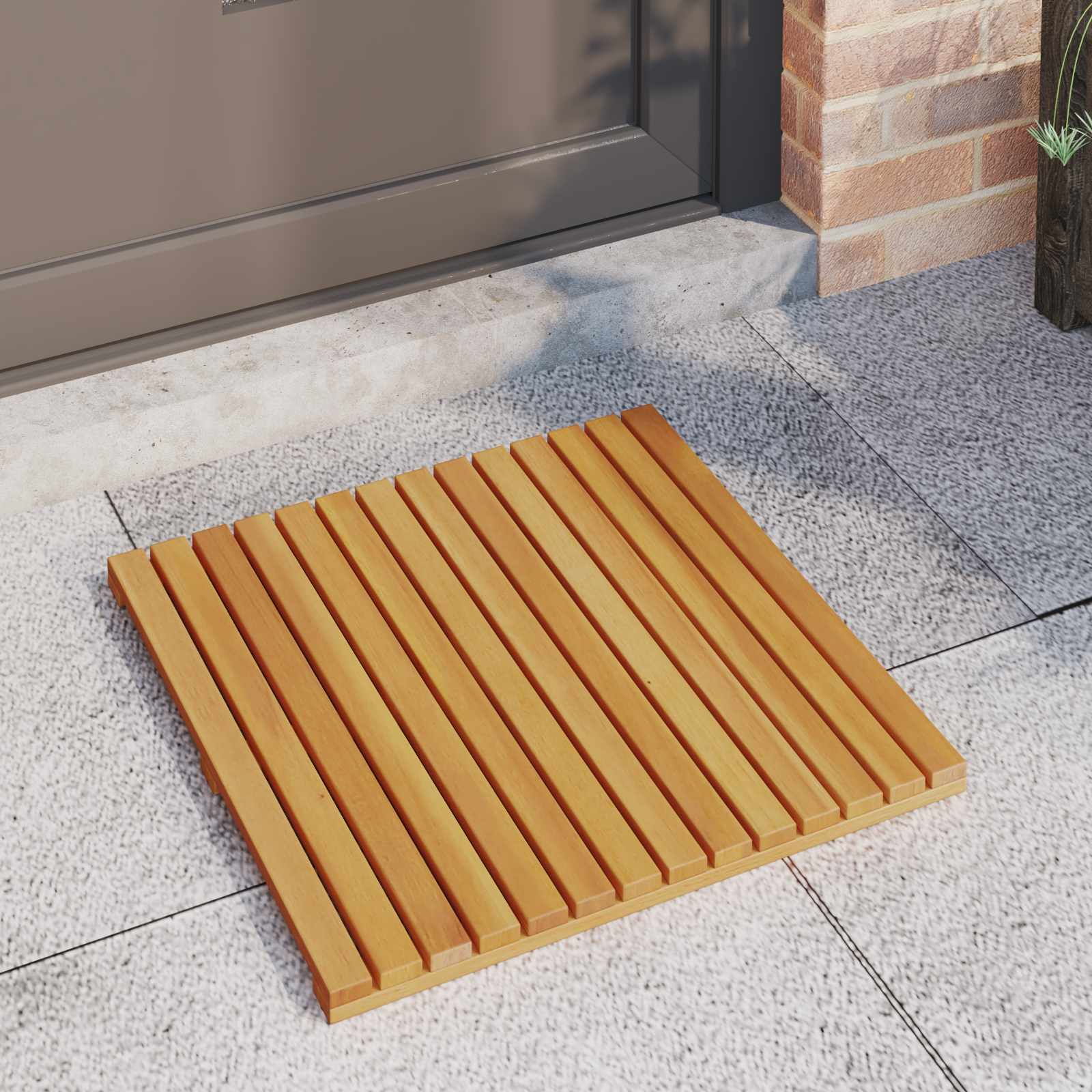 Tappeto da bagno 2 pz Naturale 50 x 50 cm