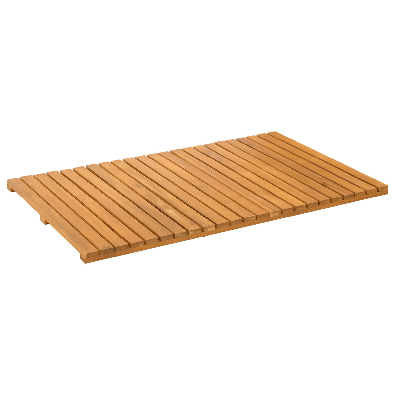 Tappeto da bagno Naturale 80 x 50 cm Legno di Acacia Massello