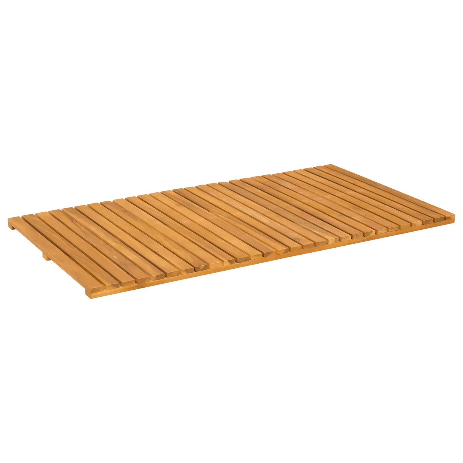 Tappeto da bagno Naturale 100 x 55 cm Legno di Acacia Massello