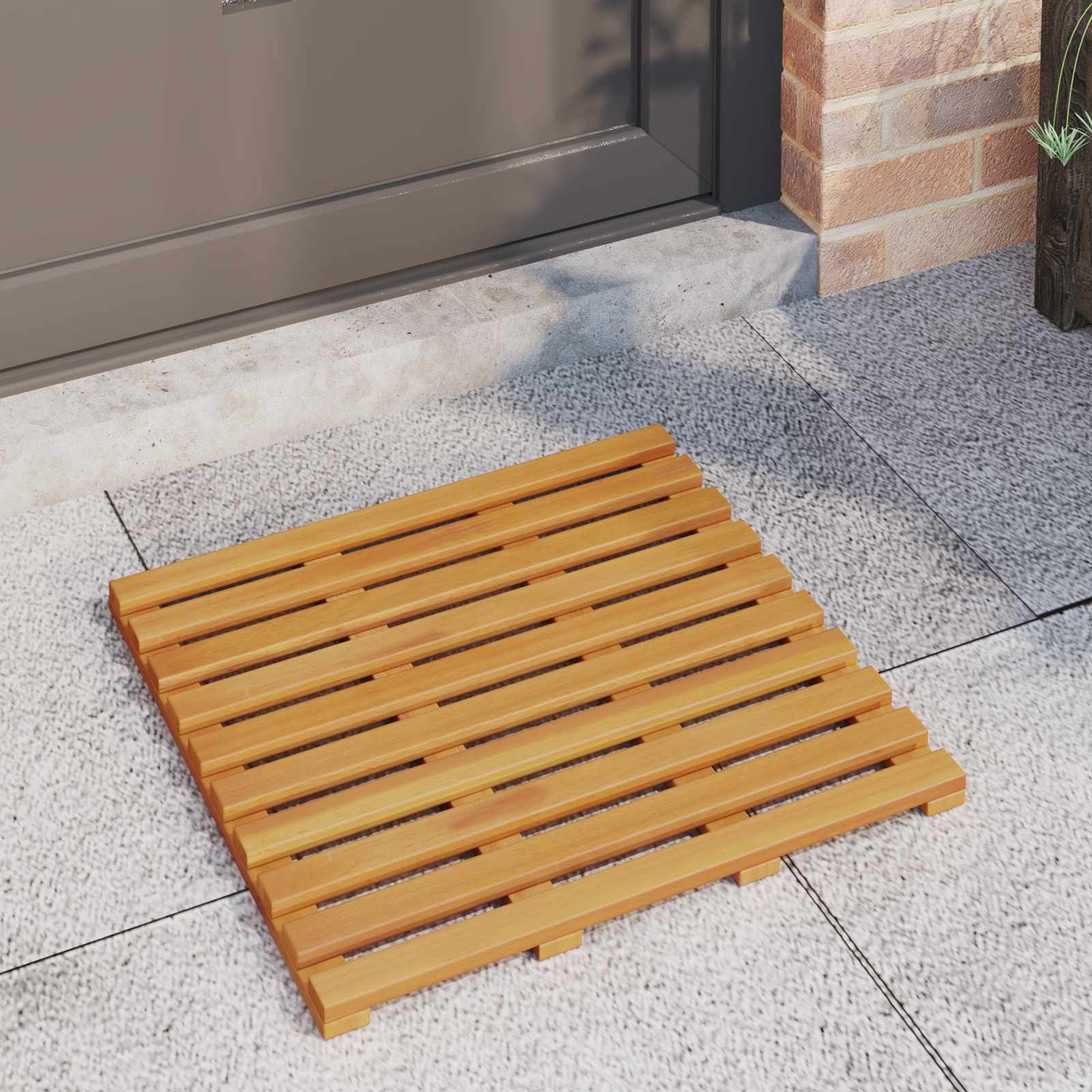 Tappeto da bagno 2 pz Naturale 50 x 48 cm