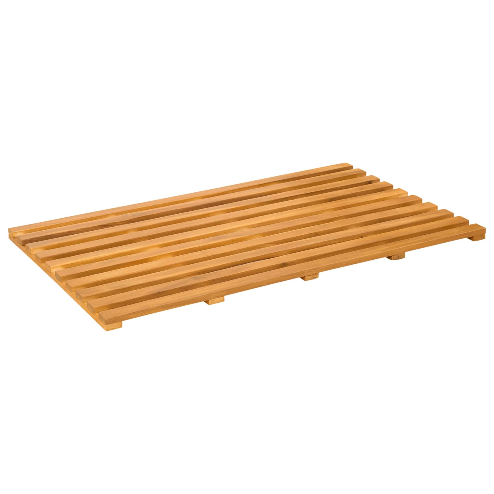 Tappeto da bagno Naturale 80 x 48 cm Legno di Acacia Massello