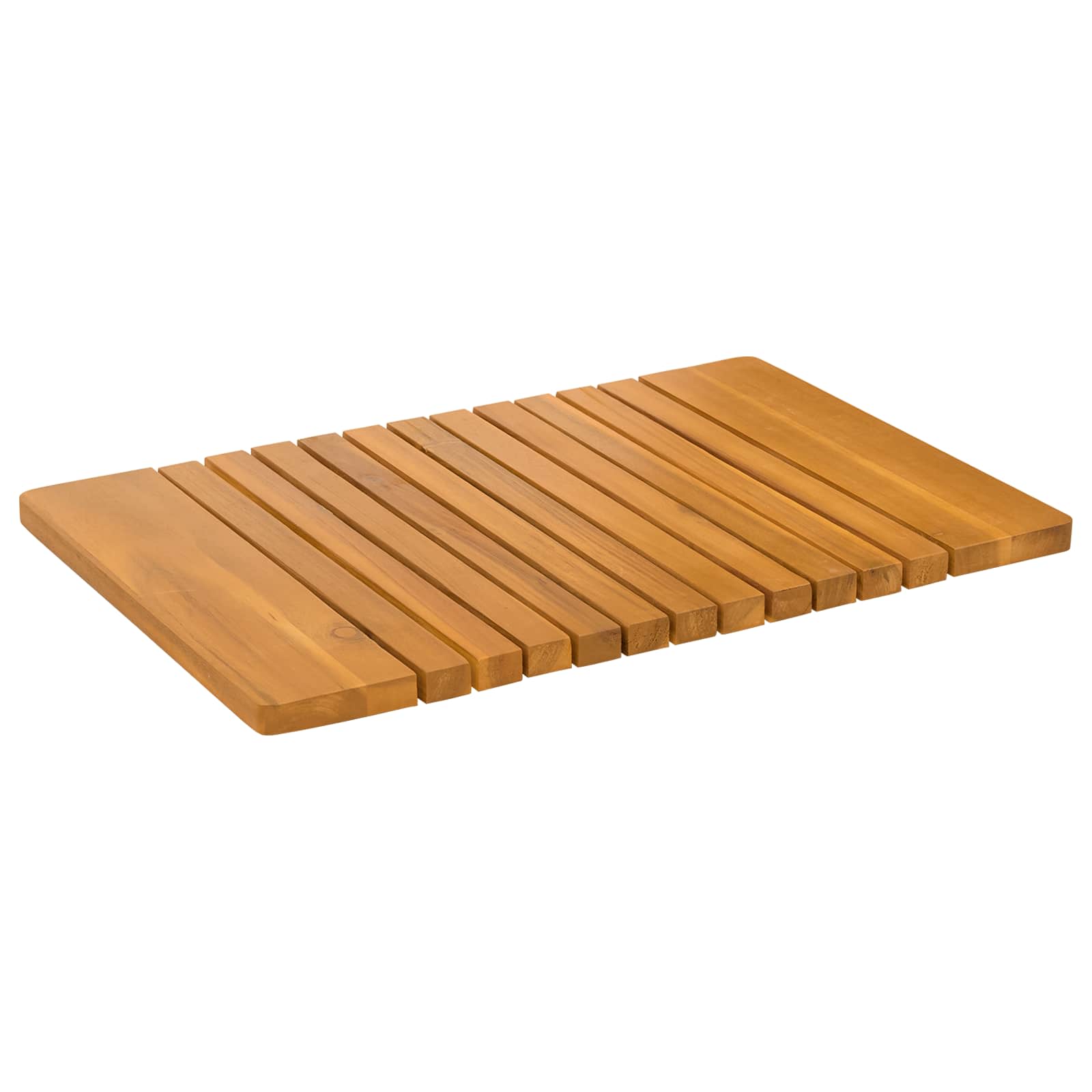 Tappeto da bagno Naturale 59 x 40 cm Legno di Acacia Massello