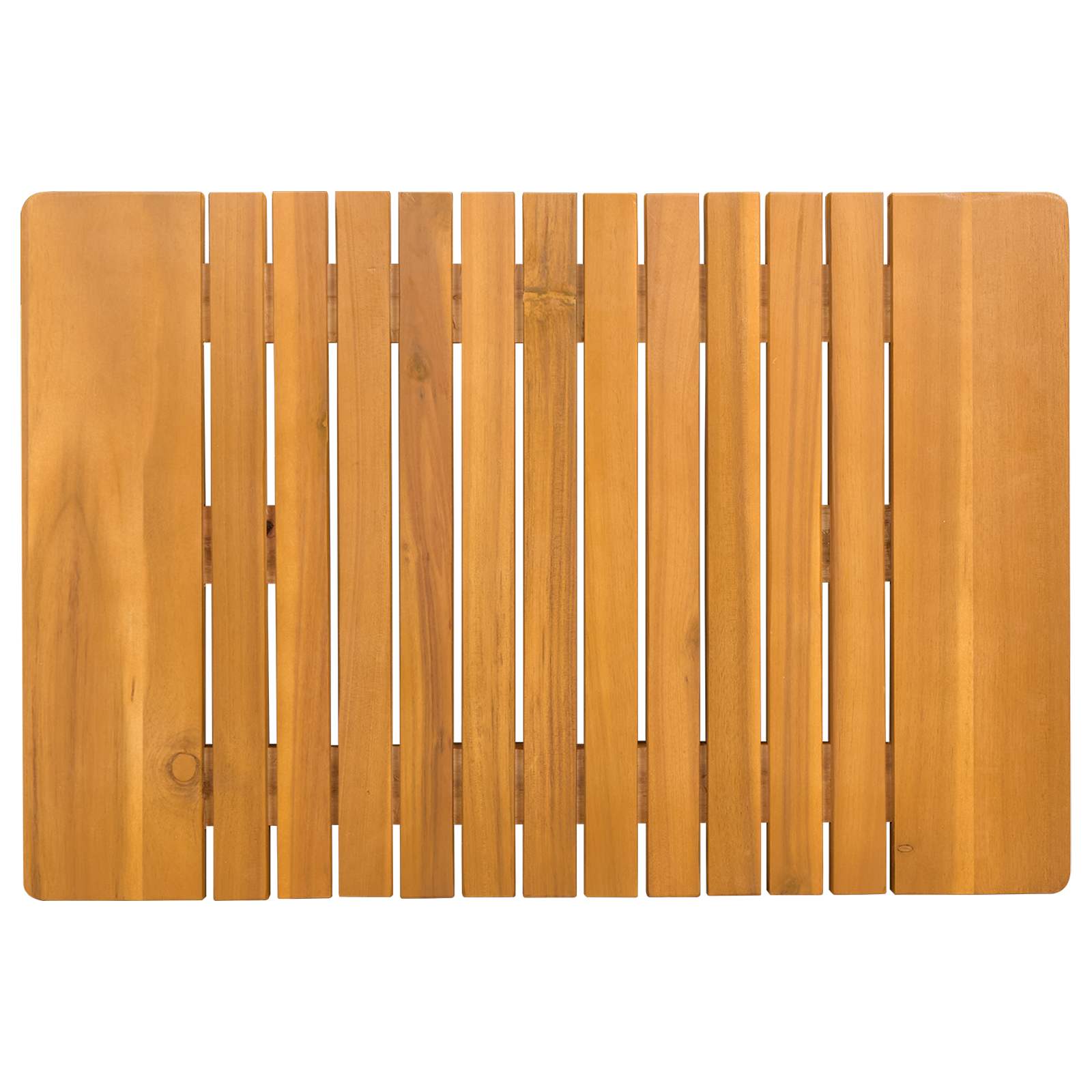 Tappeto da bagno Naturale 59 x 40 cm Legno di Acacia Massello