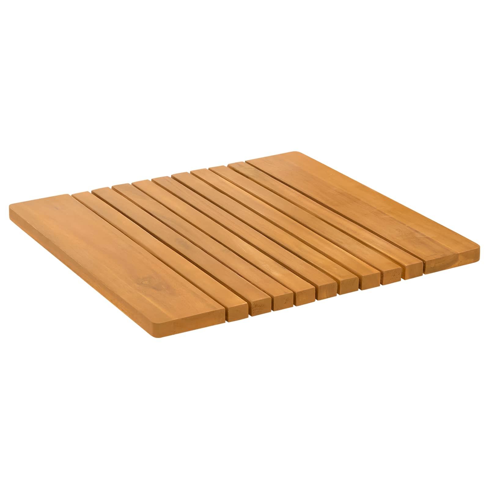 Tappeto da bagno Naturale 50 x 52 cm Legno di Acacia Massello