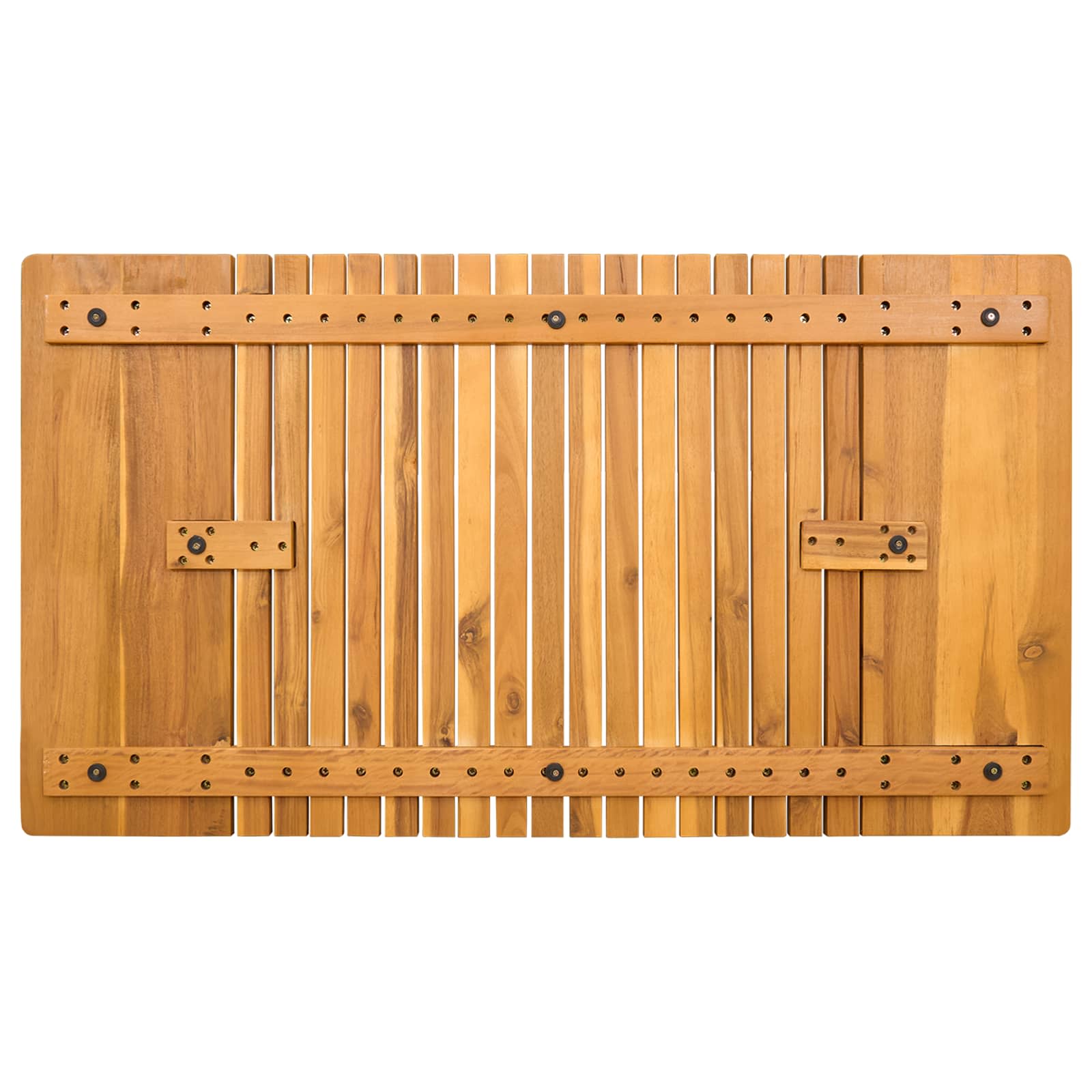 Tappeto da bagno Naturale 100 x 55 cm Legno di Acacia Massello
