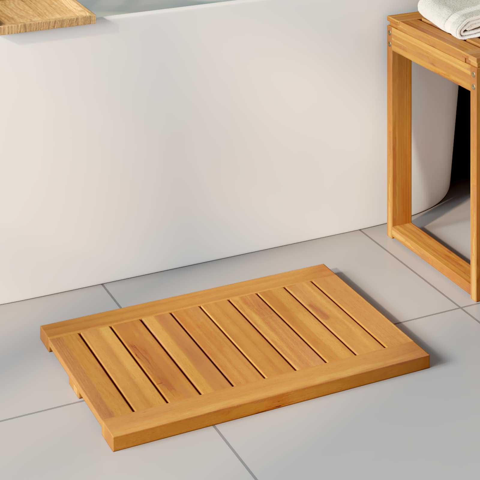 Tappeto da bagno 2 pz Naturale 60 x 40 cm