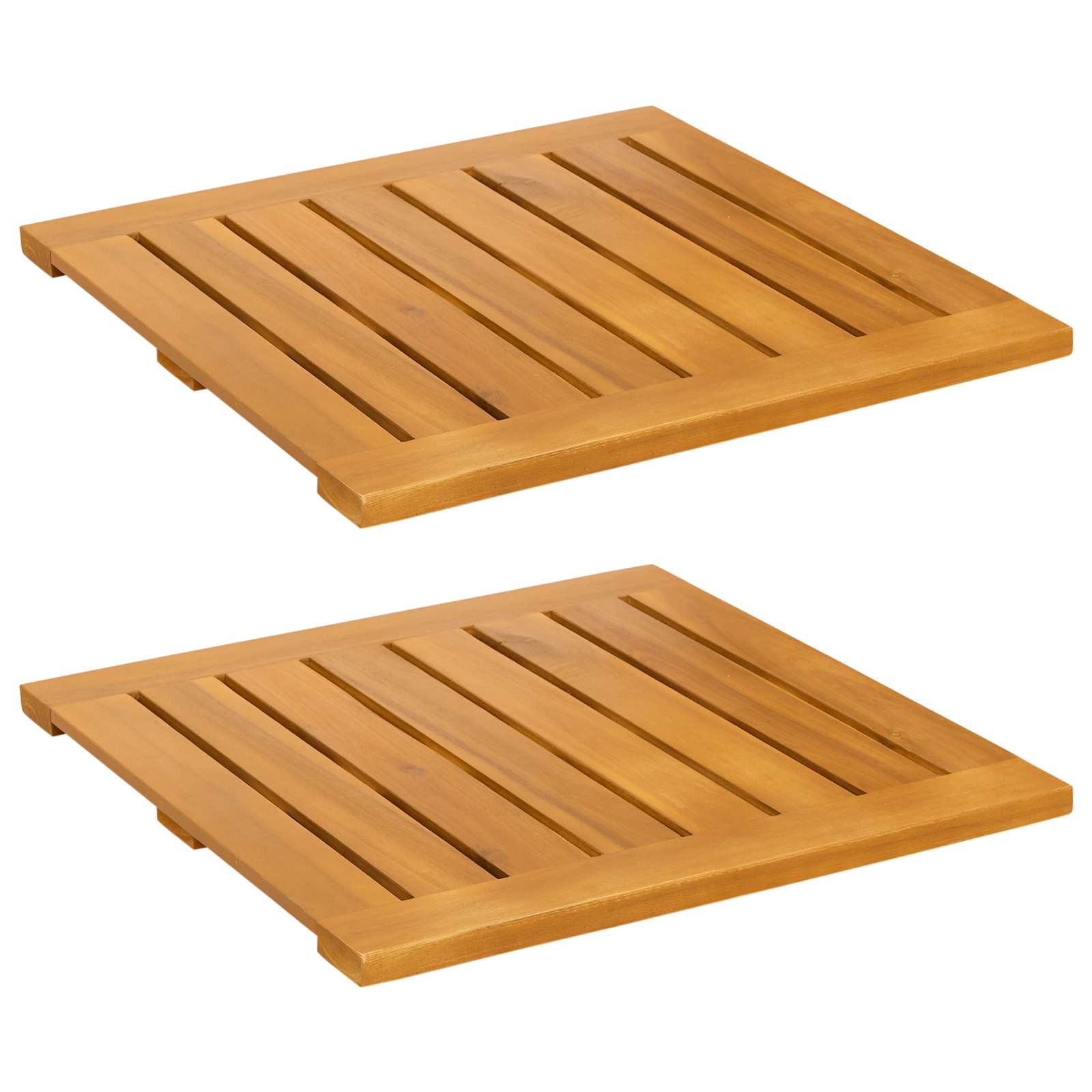 Tappeto da bagno 2 pz Naturale 50 x 50 cm